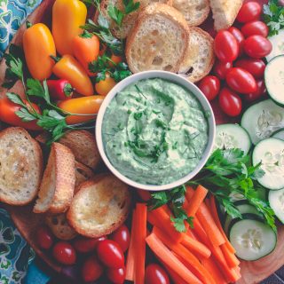Creamy Green Goddess Dip is fresh and fun for an anytime snack. Creamy Green Goddess Dip makes a fun and festive snack.