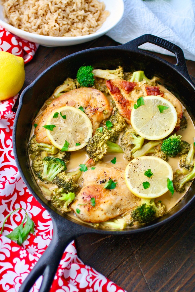 Creamy Lemon Chicken with Broccoli is a fabulous dish on a cold night, and ready in under an hour!