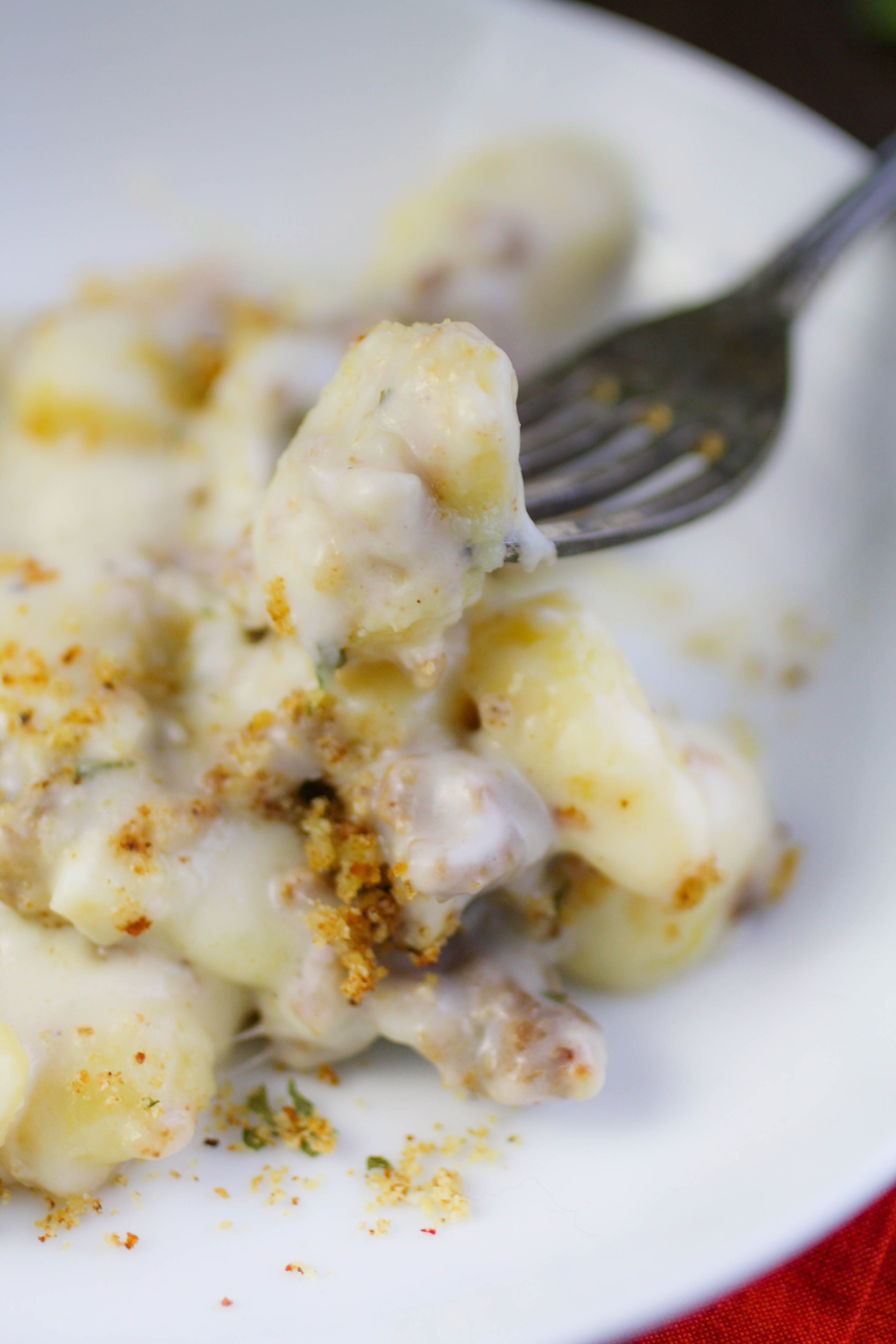 Dig into this rich Creamy Sausage Gnocchi & Cheese. You'll love the heartiness and comfort of Creamy Sausage Gnocchi & Cheese. 