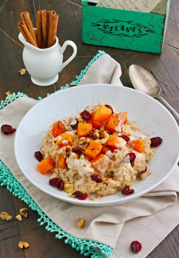 Looking for a hearty breakfast? Try Creamy Breakfast Quinoa with Roasted Butternut Squash -- it makes a great start to your day!
