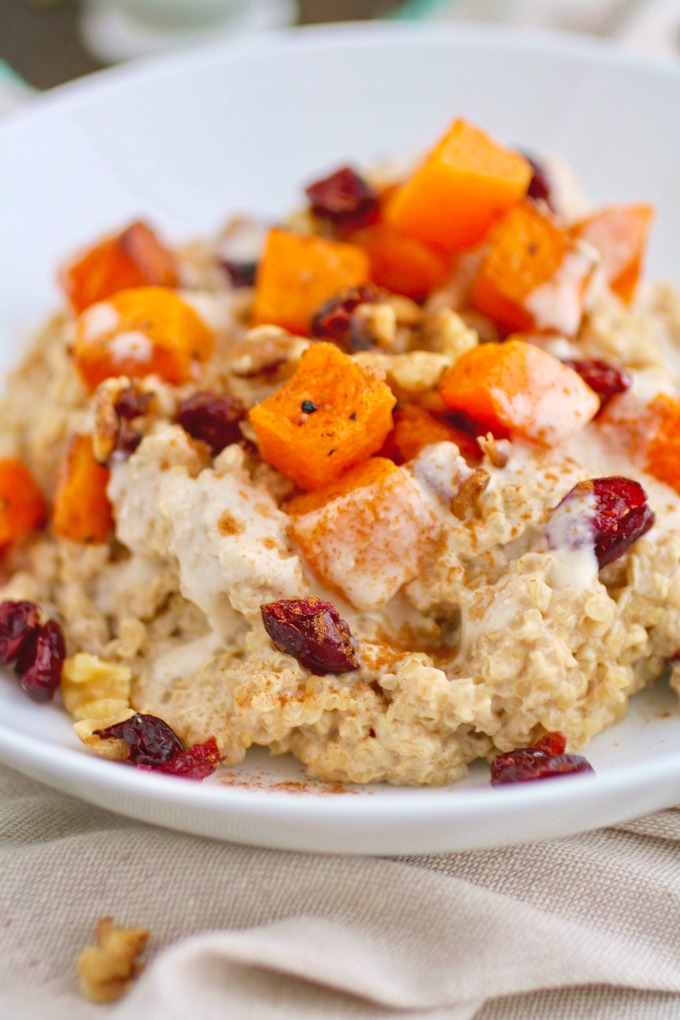 For a hearty breakfast, try Creamy Breakfast Quinoa with Roasted Butternut Squash.