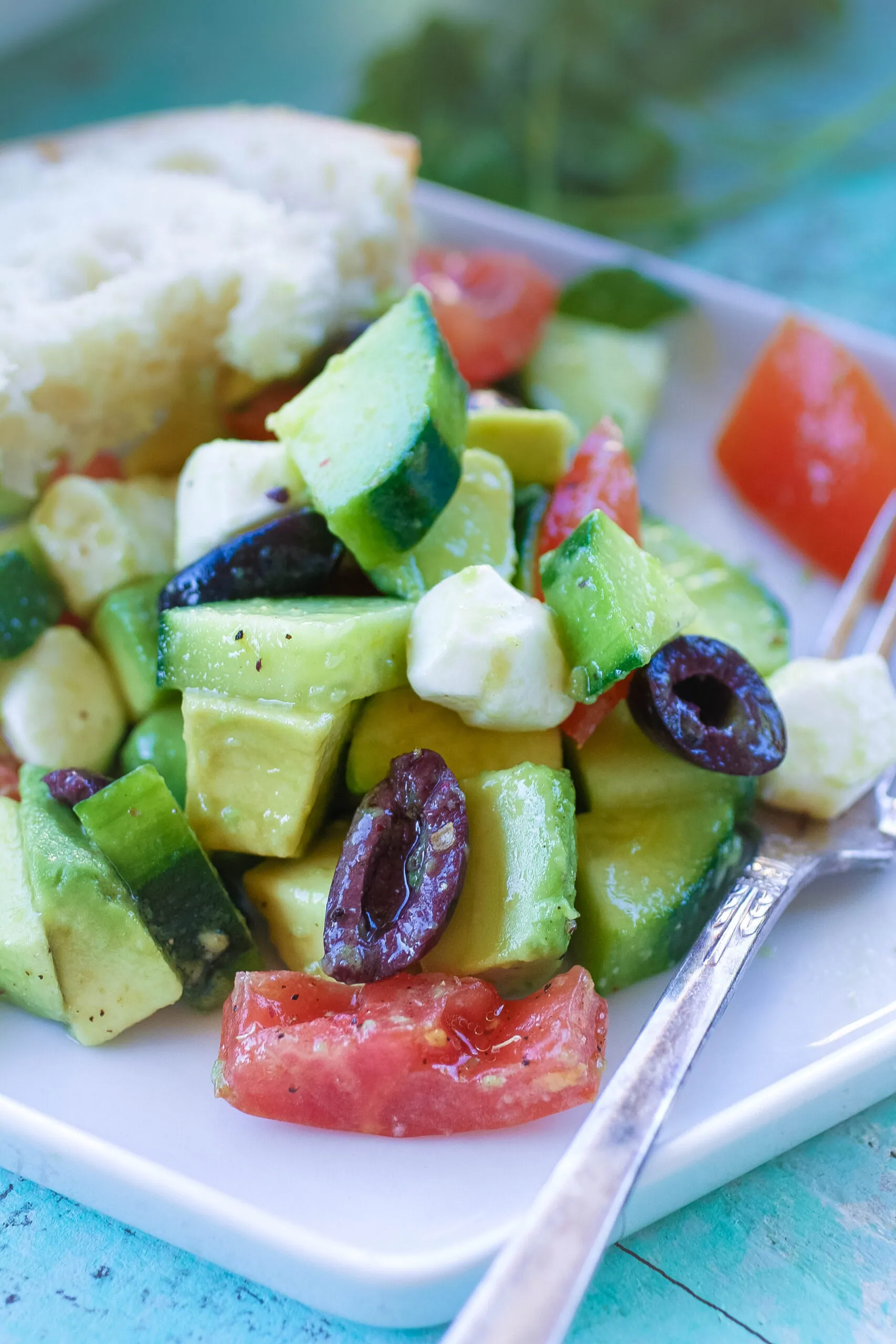 Cucumber salad with simple lemony dressing is an ideal dish to serve this summer!