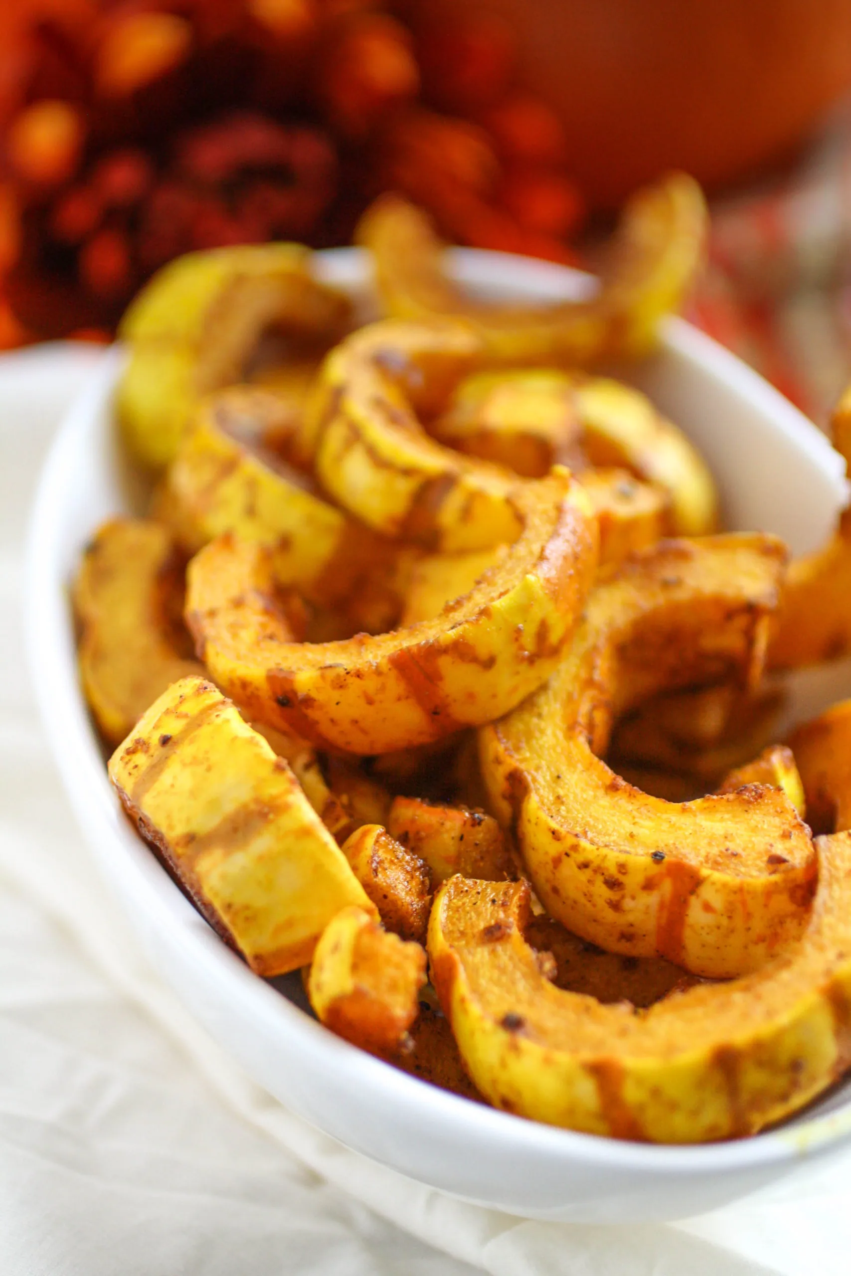 Curry-Roasted Delicata Squash is a fabulous side dish to serve this season!