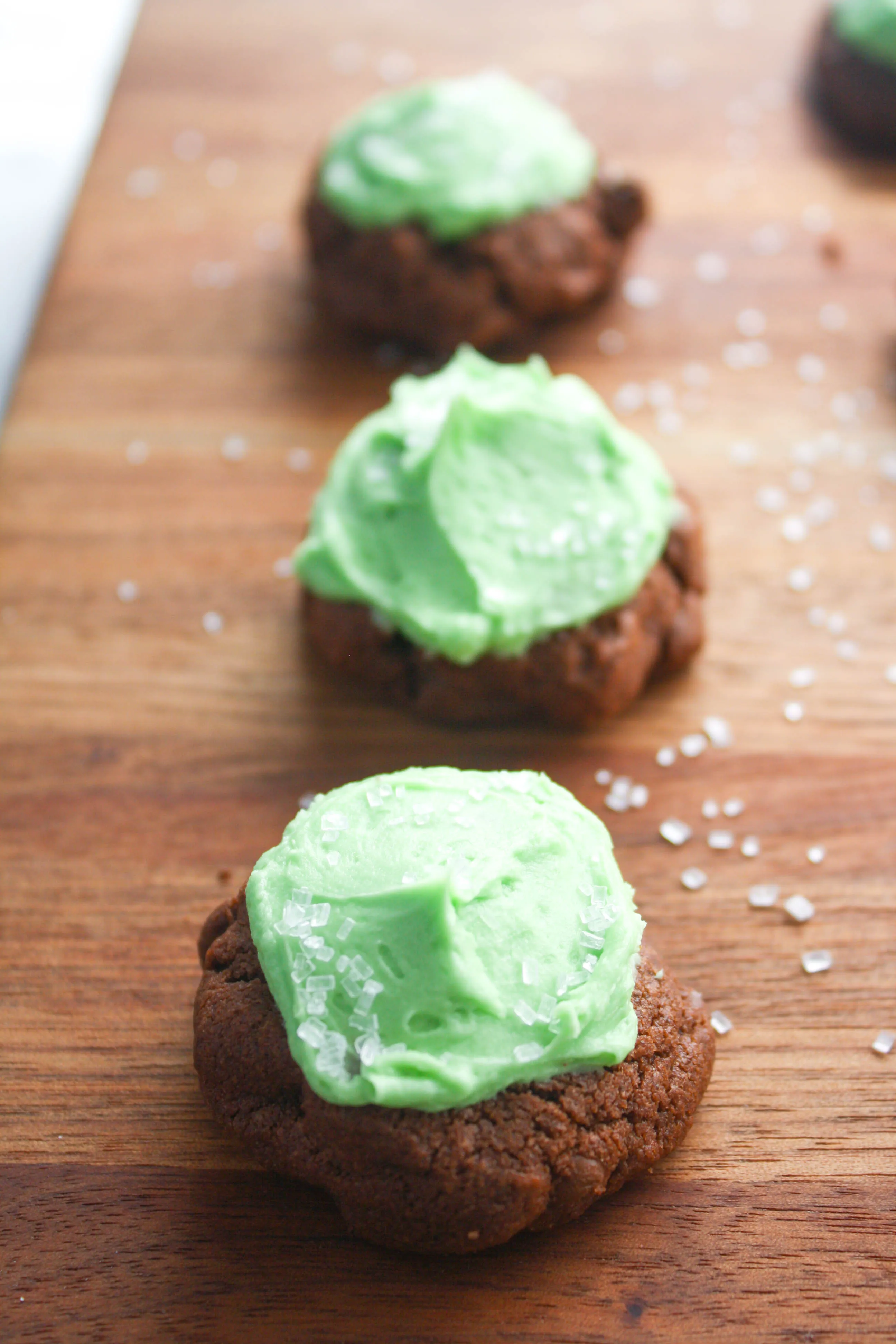 Double Chocolate Cookies with Baileys Buttercream Frosting make a fun dessert! You'll love these double chocolate cookies just in time for St. Patrick's Day!