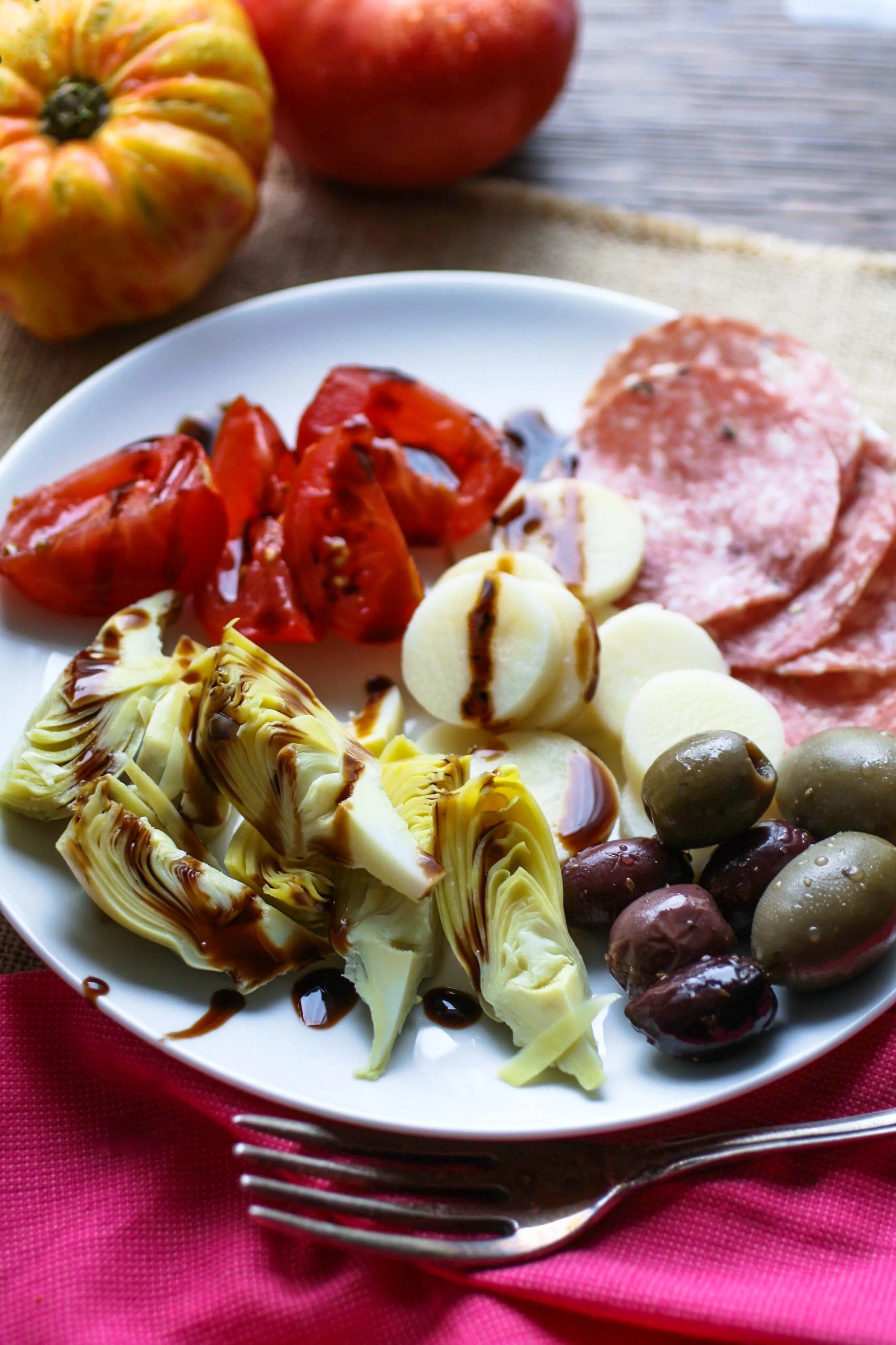 An Easy Antipasto is a welcome way to start your meal. It's simple to make, and fun to serve.