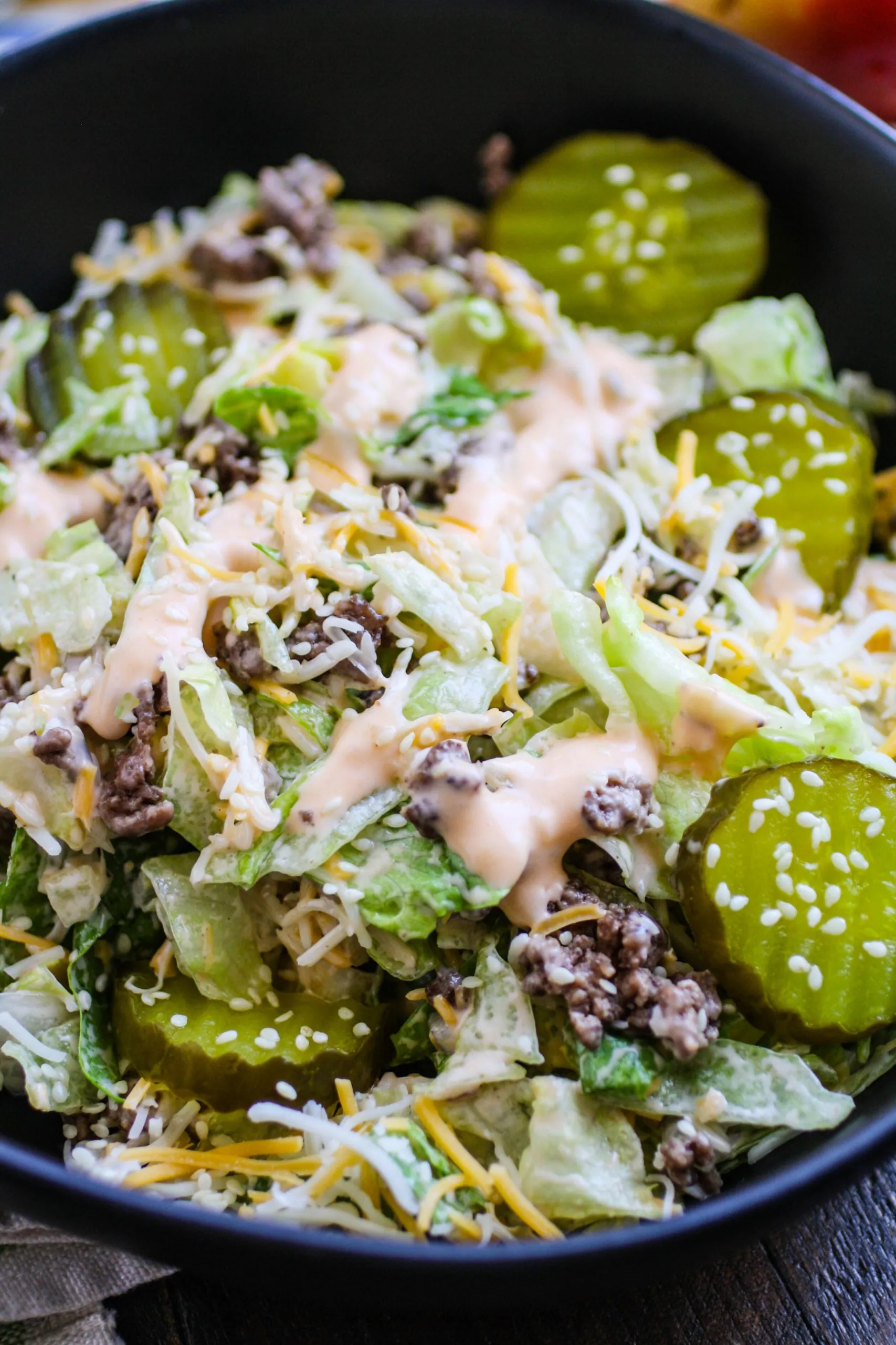 Easy “Big Mac” Salad will satisfy your cravings with great flavor!