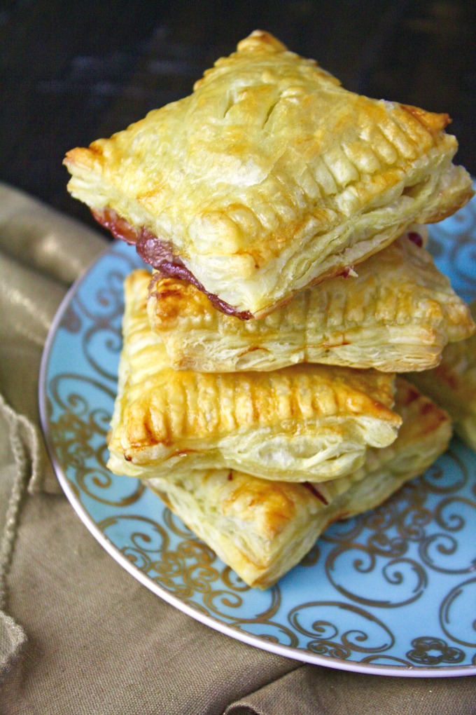 Take one or two of these Easy Brie and Cherry Puff Pastry Squares!