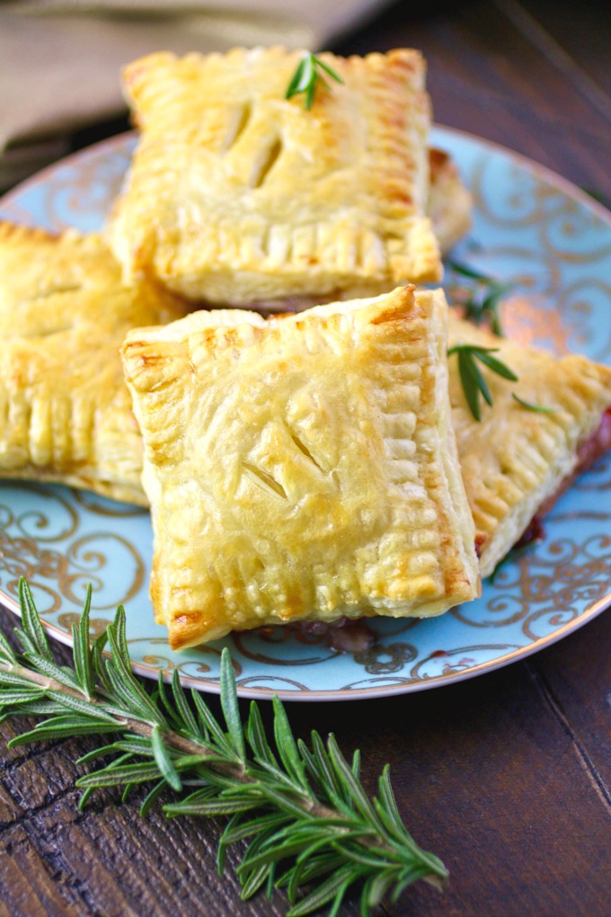 Easy Brie and Cherry Puff Pastry Squares are a delight as an appetizer.