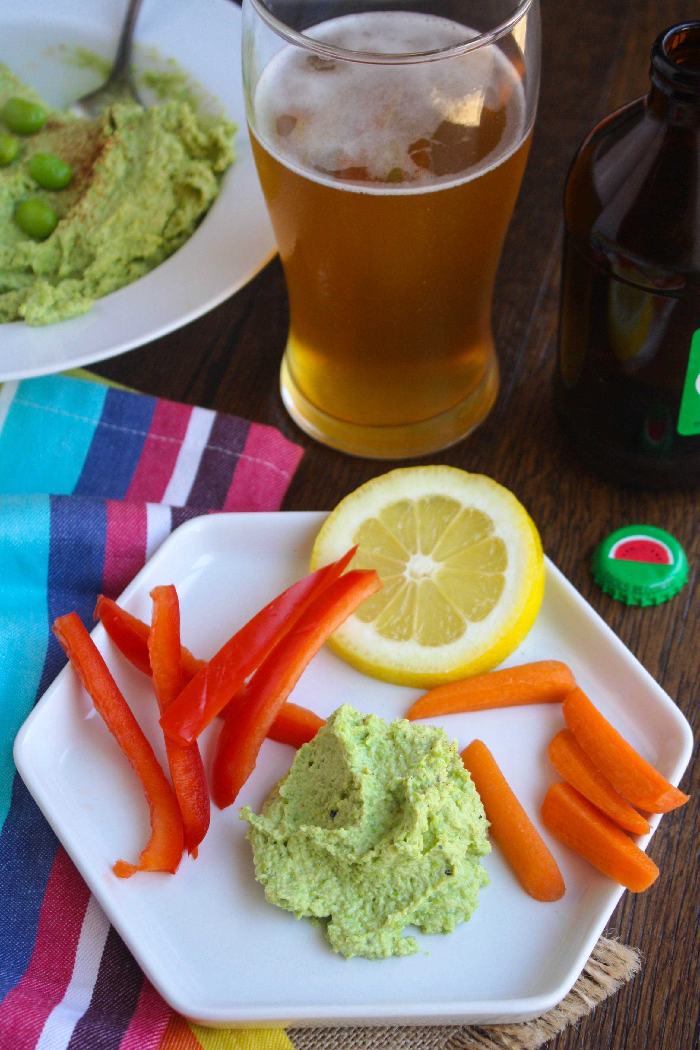 Easy Edamame-Pea Dip is perfect for the summer. It's bright color and fab flavor is perfect to serve at your next party.