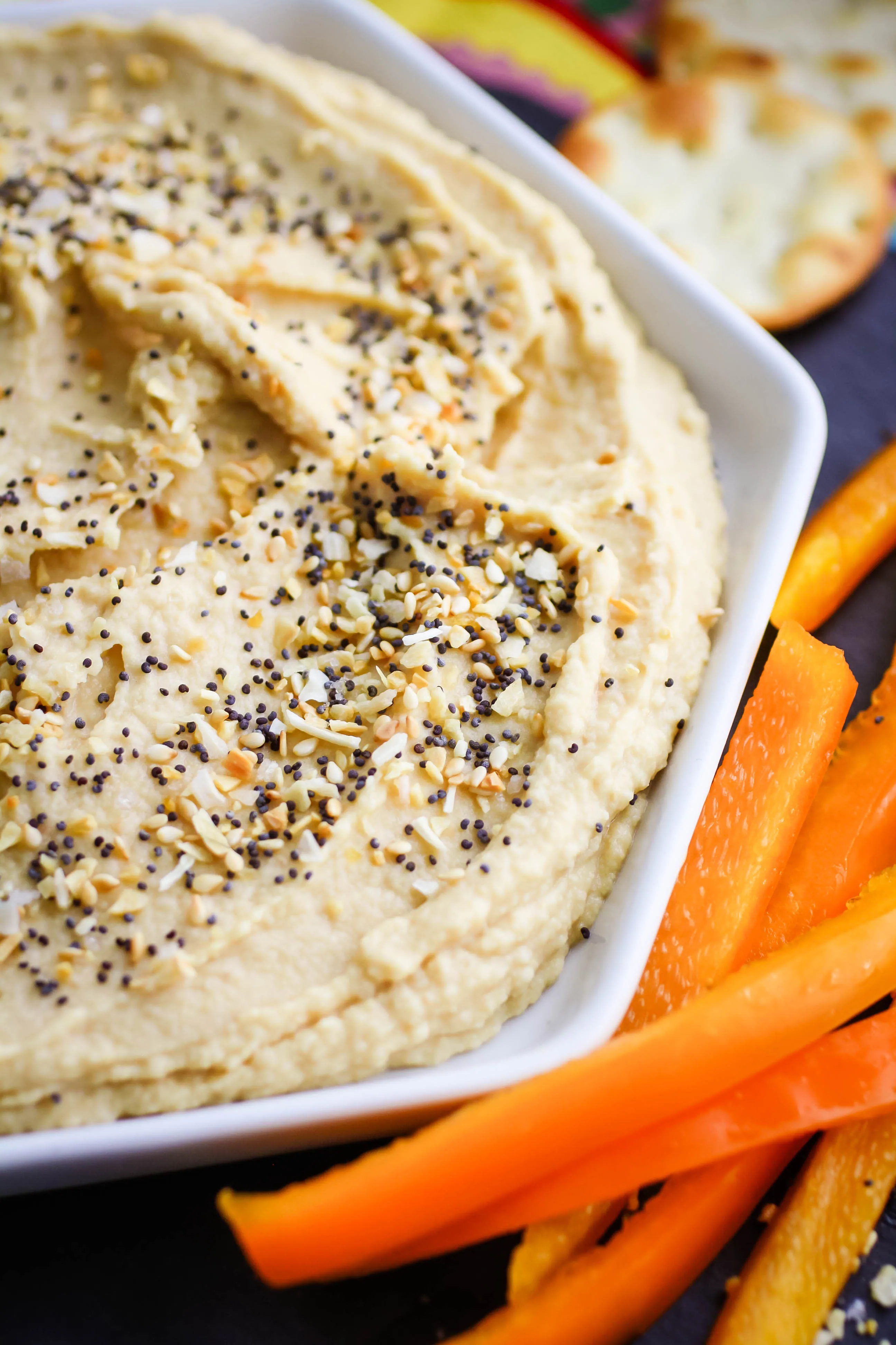 Easy Everything Hummus with Homemade Seasoning is a snack you'll dig into again and again. Easy Everything Hummus with Homemade Seasoning will soon be a favorite snack in your home.