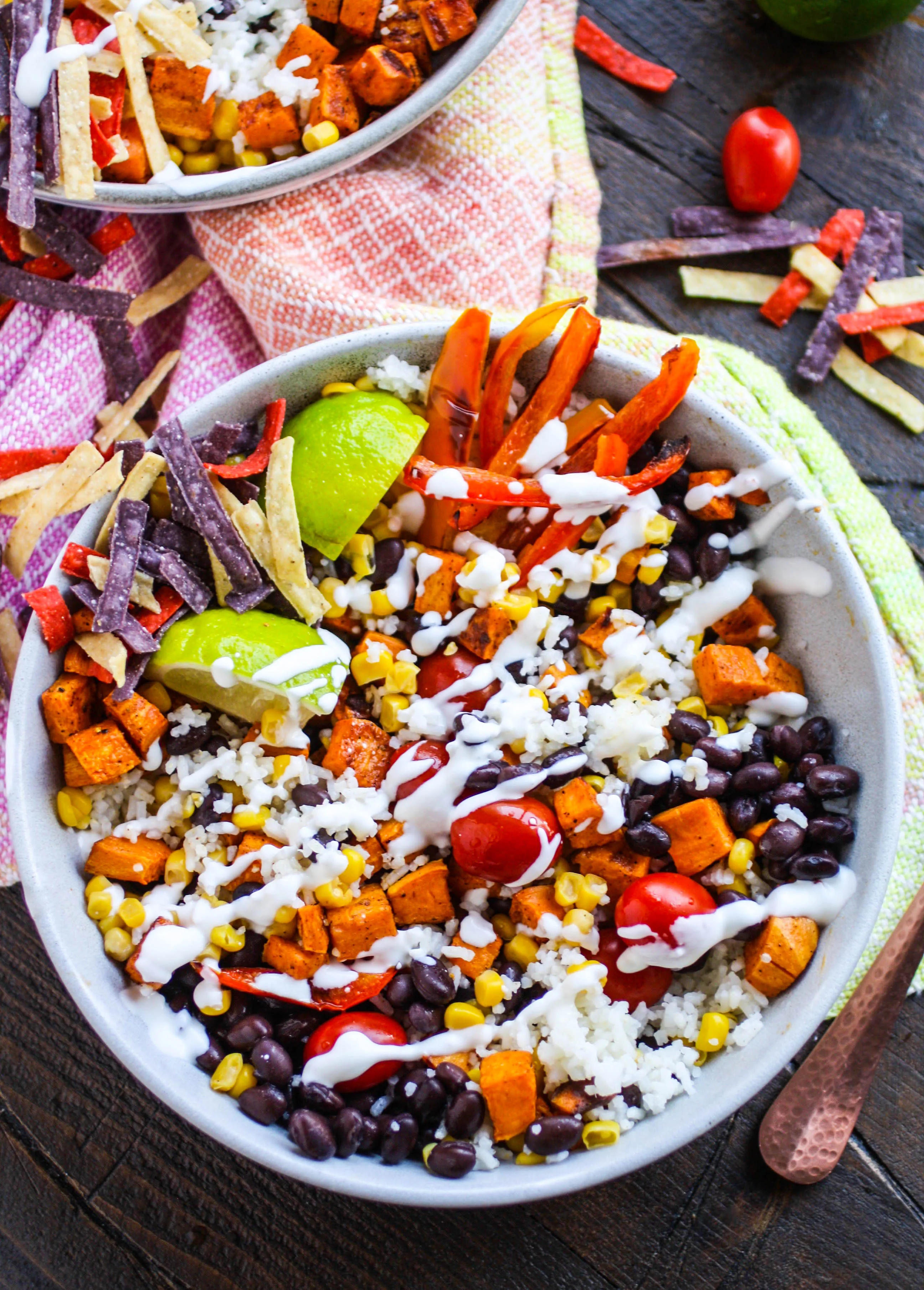 Easy Veggie and Black Bean Pantry Bowls are easy to make and so tasty!