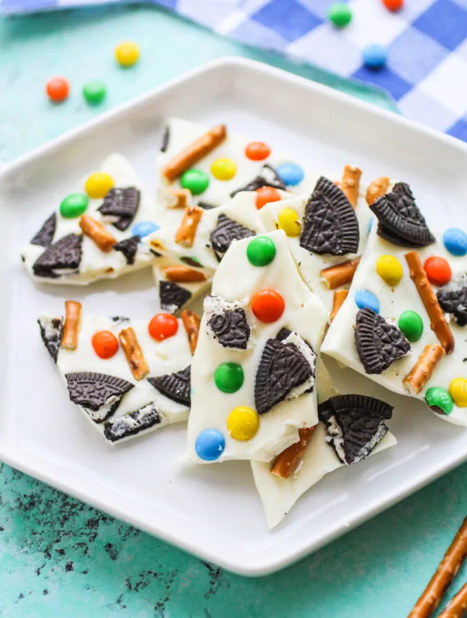 This Easy, Festive Candy Bark recipe is perfect when you need small nibbles of a sweet treat!