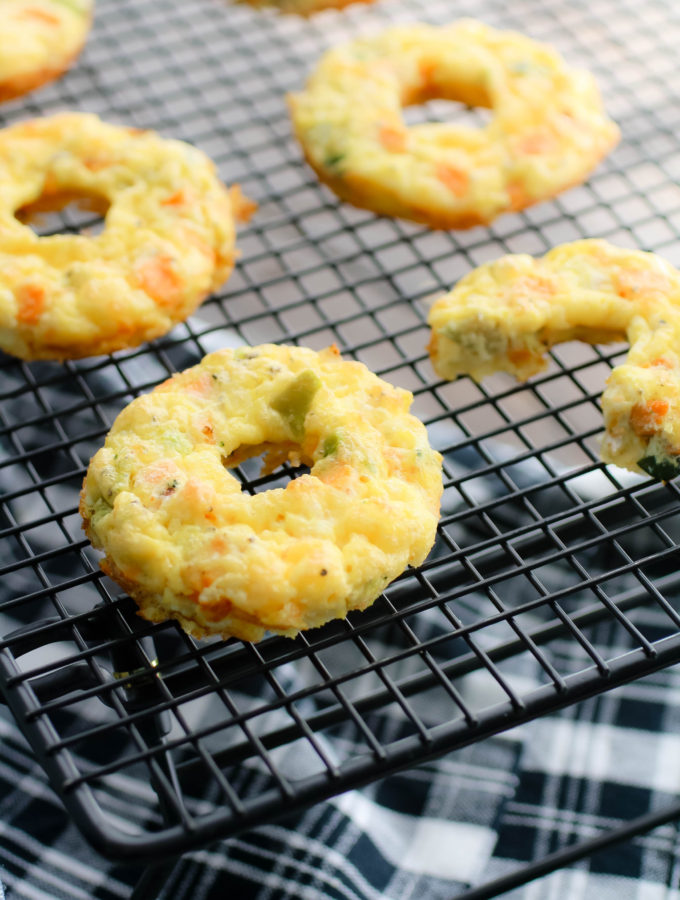 Egg and Mixed Veggie Breakfast Donuts are adorable, fun, and delightful!