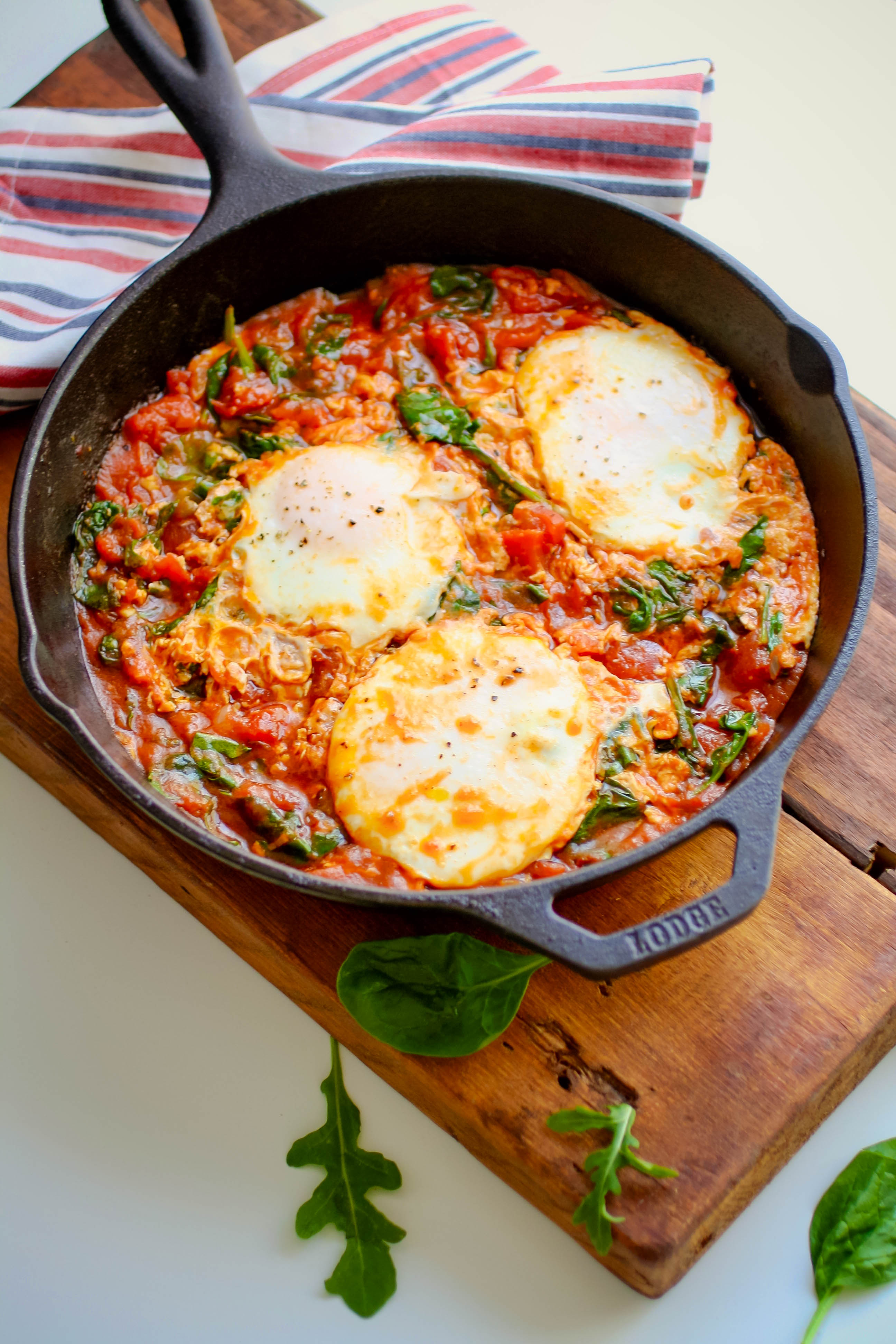 Eggs in Hatch Chile-Spiced Tomato Sauce is a skillet sensation you'll love!