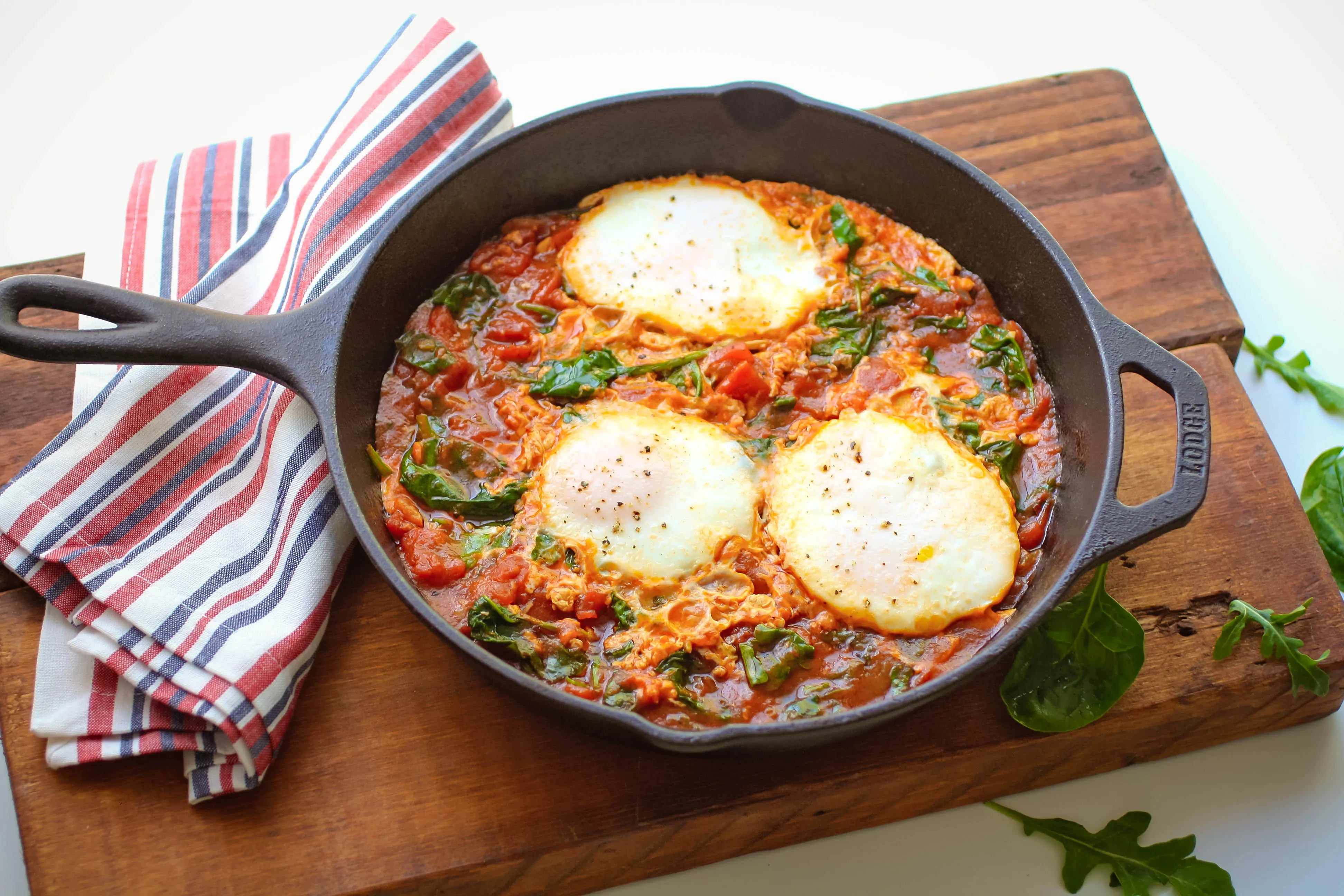 Eggs in Hatch Chile-Spiced Tomato Sauce is a flavorful dish for anytime of day. You'll love Eggs in Hatch Chile-Spiced Tomato Sauce for your next meal.