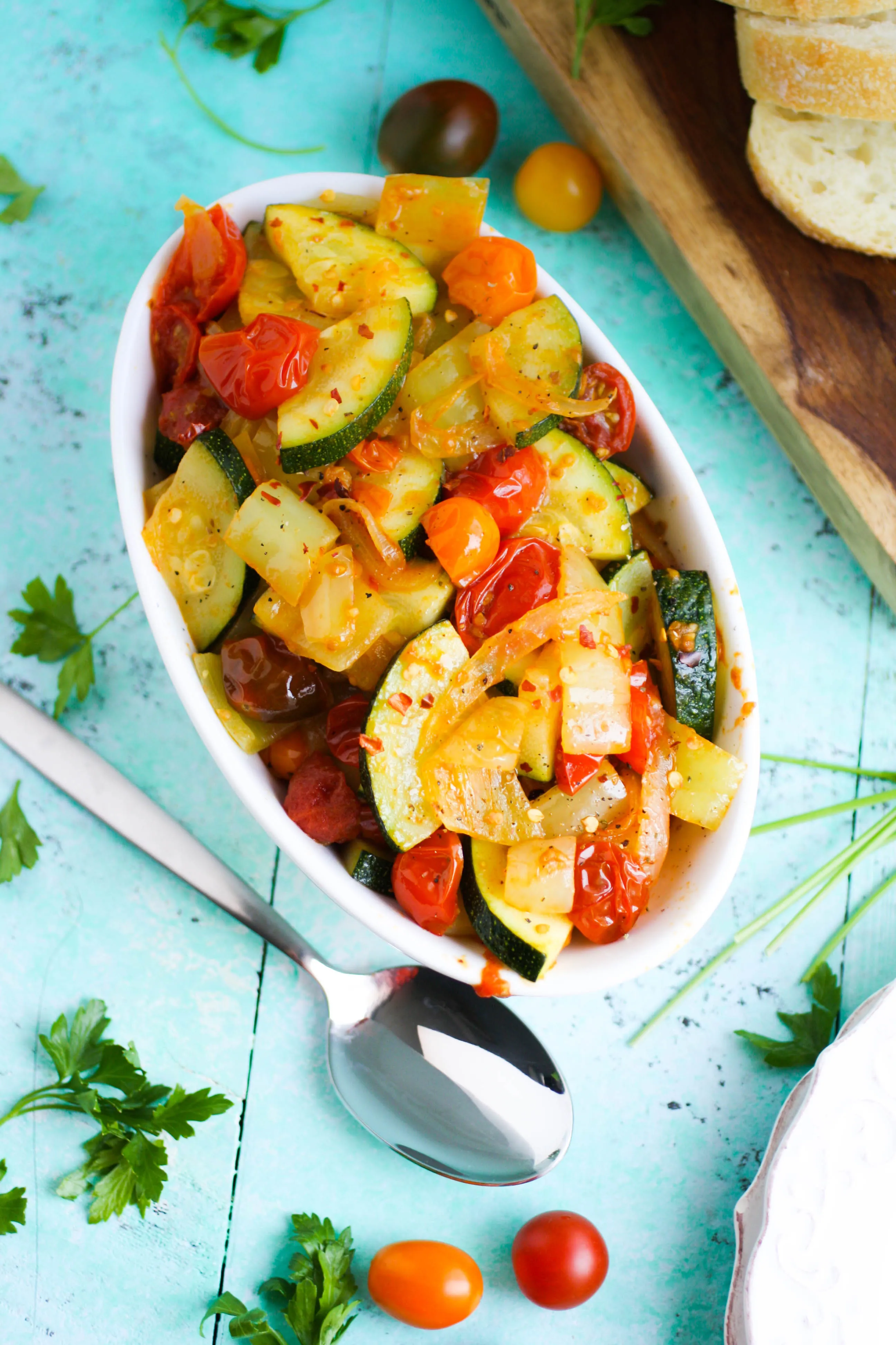 Farmers Market Find: Sautéed Peppers, Tomatoes & Zucchini is what you need to make this summer for a flavorful side dish. Farmers Market Find: Sautéed Peppers, Tomatoes & Zucchini is a tasty side dish or appetizer for the season.