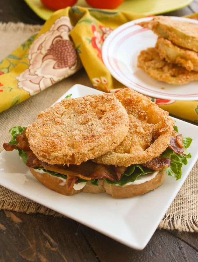 Fried Green Tomato BLT Sandwiches are amazing! You'll love this take on a classic.