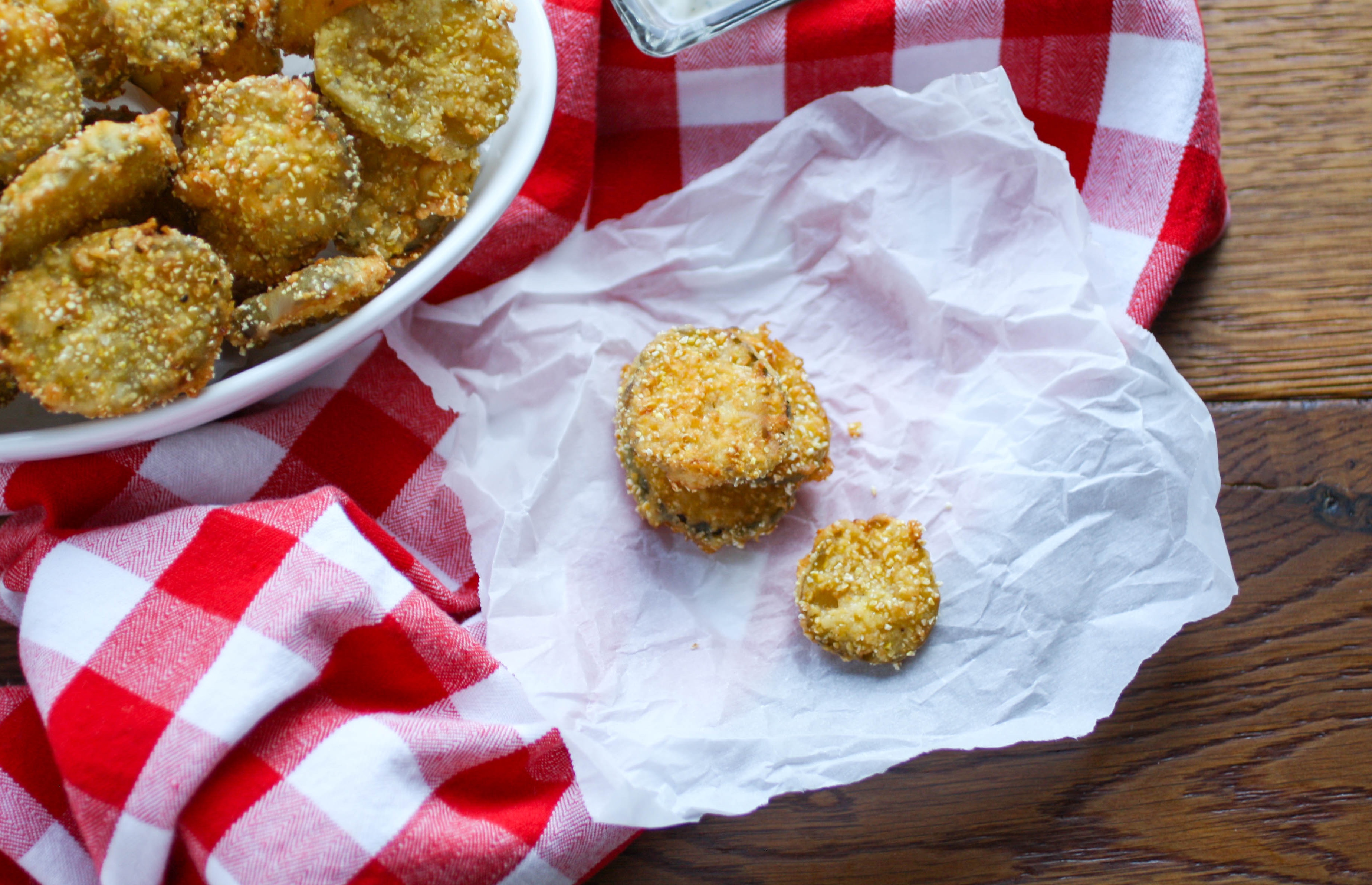 Fried Pickles with Homemade Buttermilk Ranch Dressing are little gems to snack on that are so delicious! You'll love these fried pickles as a snack anytime!