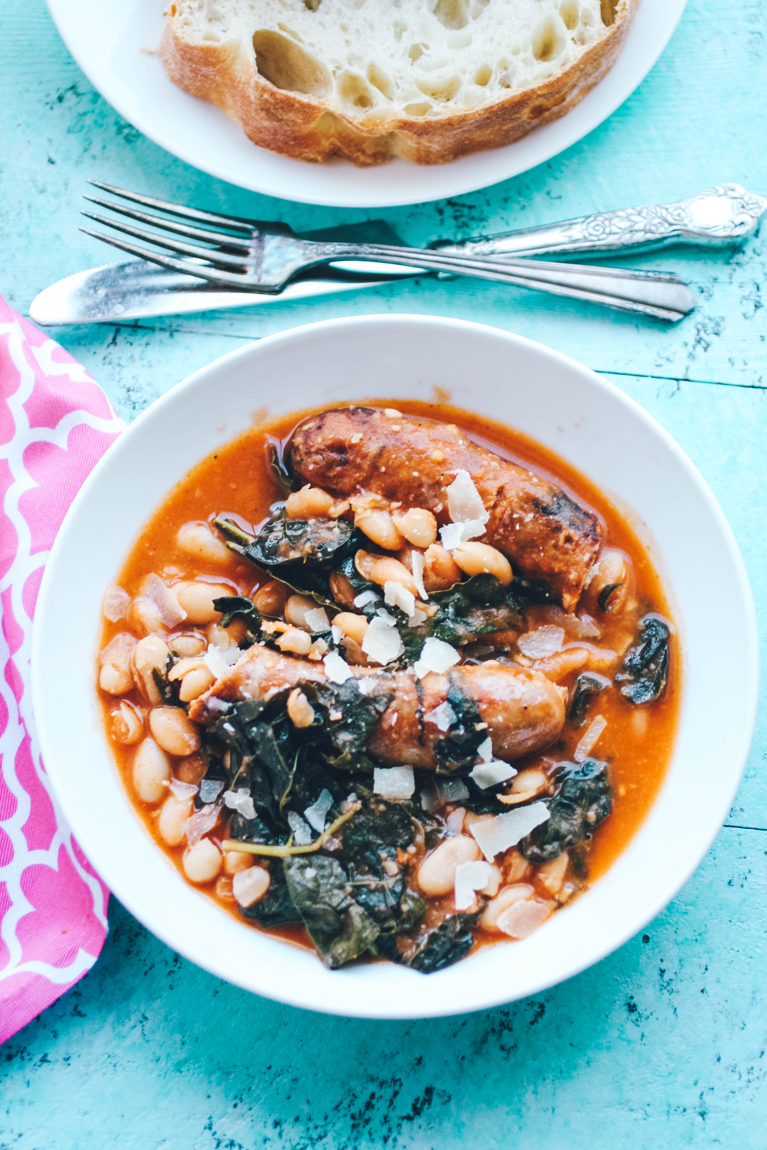 Have bread on hand to enjoy this Beans and Greens and Sausage dish! You'll adore this Beans and Greens and Sausage dish for any meal.