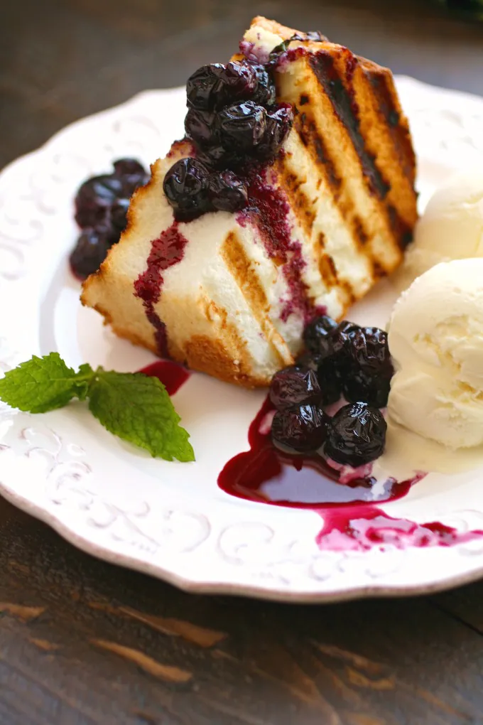For an easy dessert, serve Grilled Angel Food Cake with Roasted Blueberries!