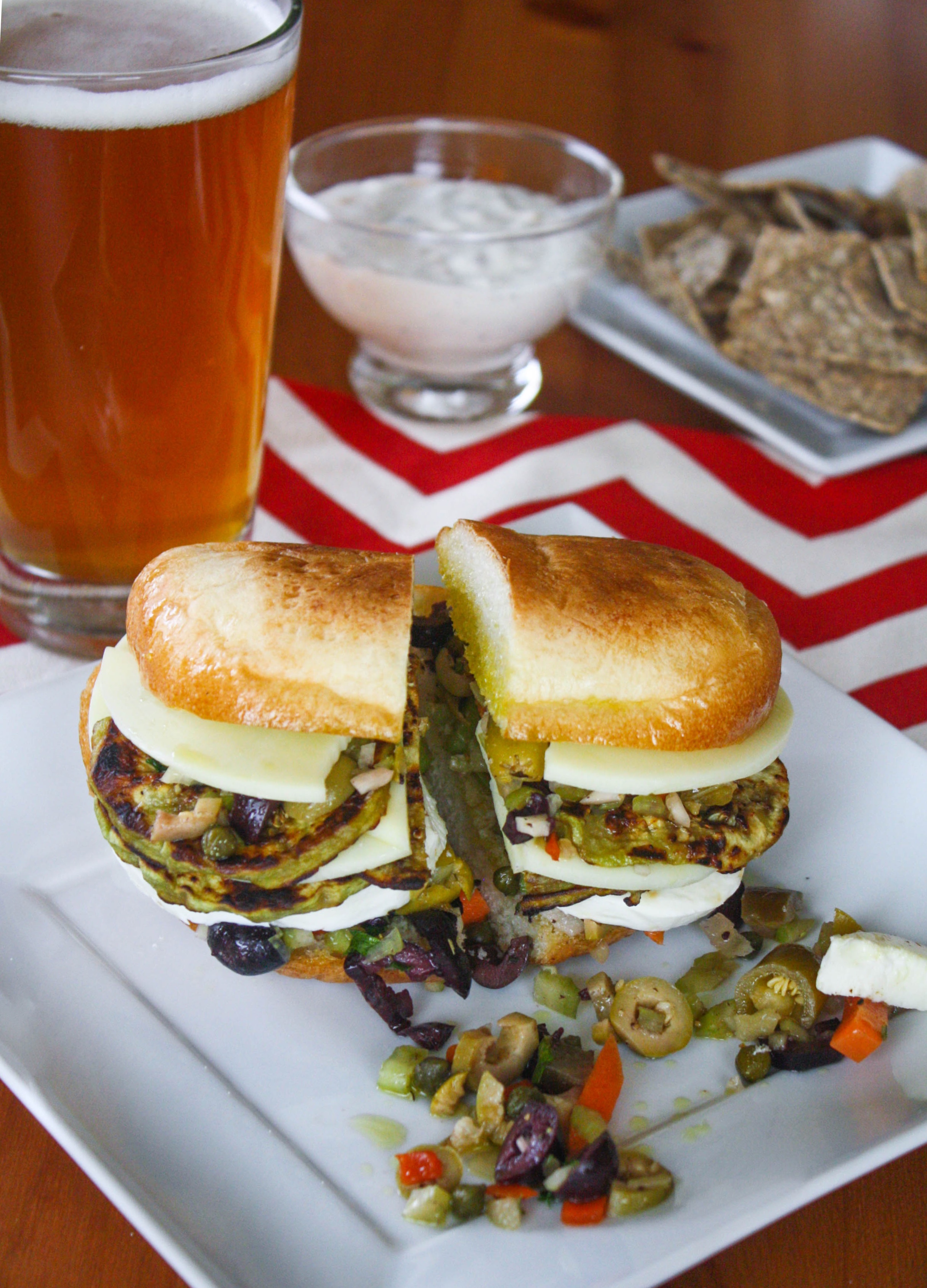 Eggplant Muffuletta Sandwiches are a meatless version of the classic. You'll love these vegetarian muffuletta sandwiches stuffed with eggplant.