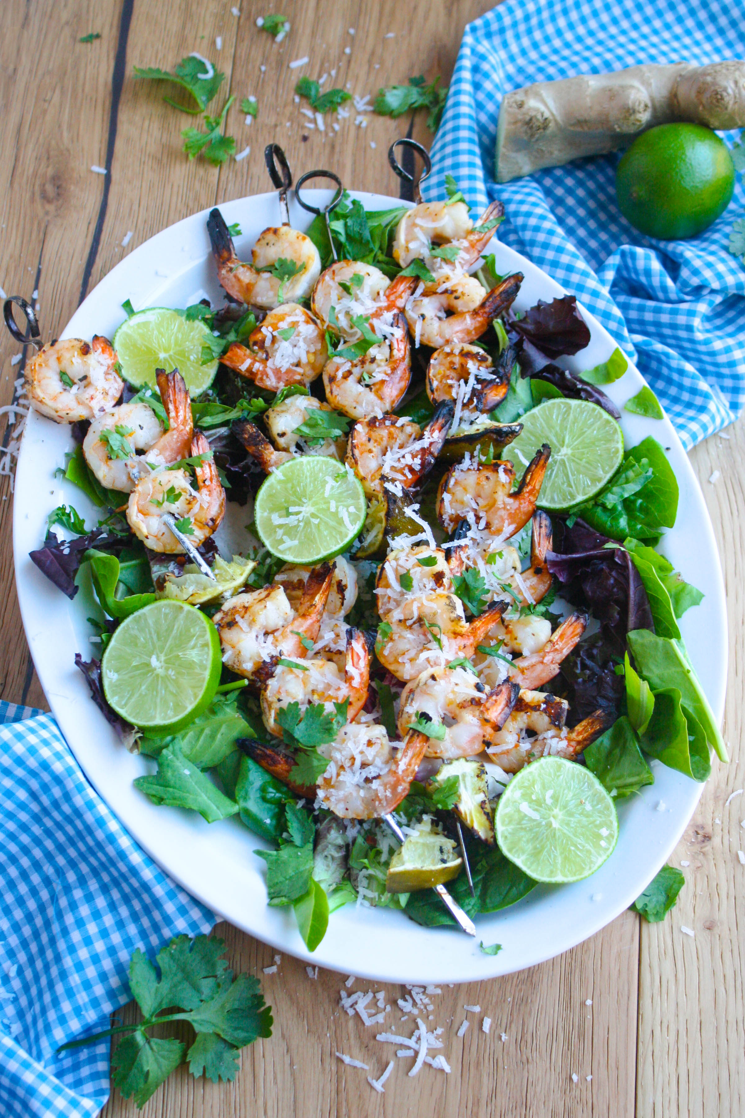 Grilled Spicy Coconut-Lime Shrimp Skewers are so easy to make! You'll love this recipe because it's big on flavor!