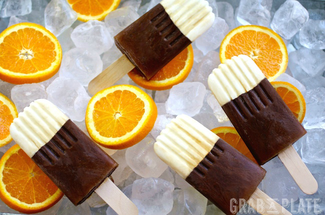A batch of Chocolate-Orange Frozen Latte Pops for a special treat