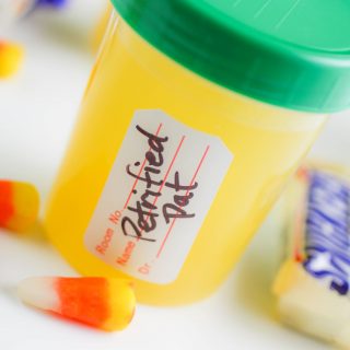 Halloween Spiked Specimen Sippers are fun to serve on Halloween! These Halloween Spiked Specimen Sippers are ghastly and delightful! You'll love these Halloween Spiked Specimen Sippers for Halloween!