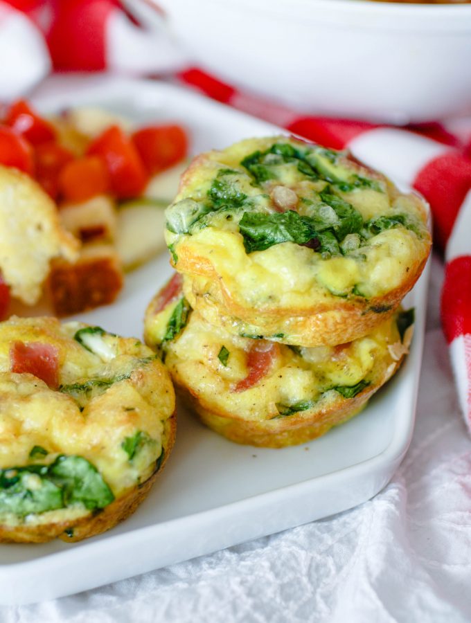 Ham, Swiss, and Spinach Egg Muffin Cups are great for breakfast. Ham, Swiss, and Spinach Egg Muffin Cups are a fun and flavorful meal-prep option, too!