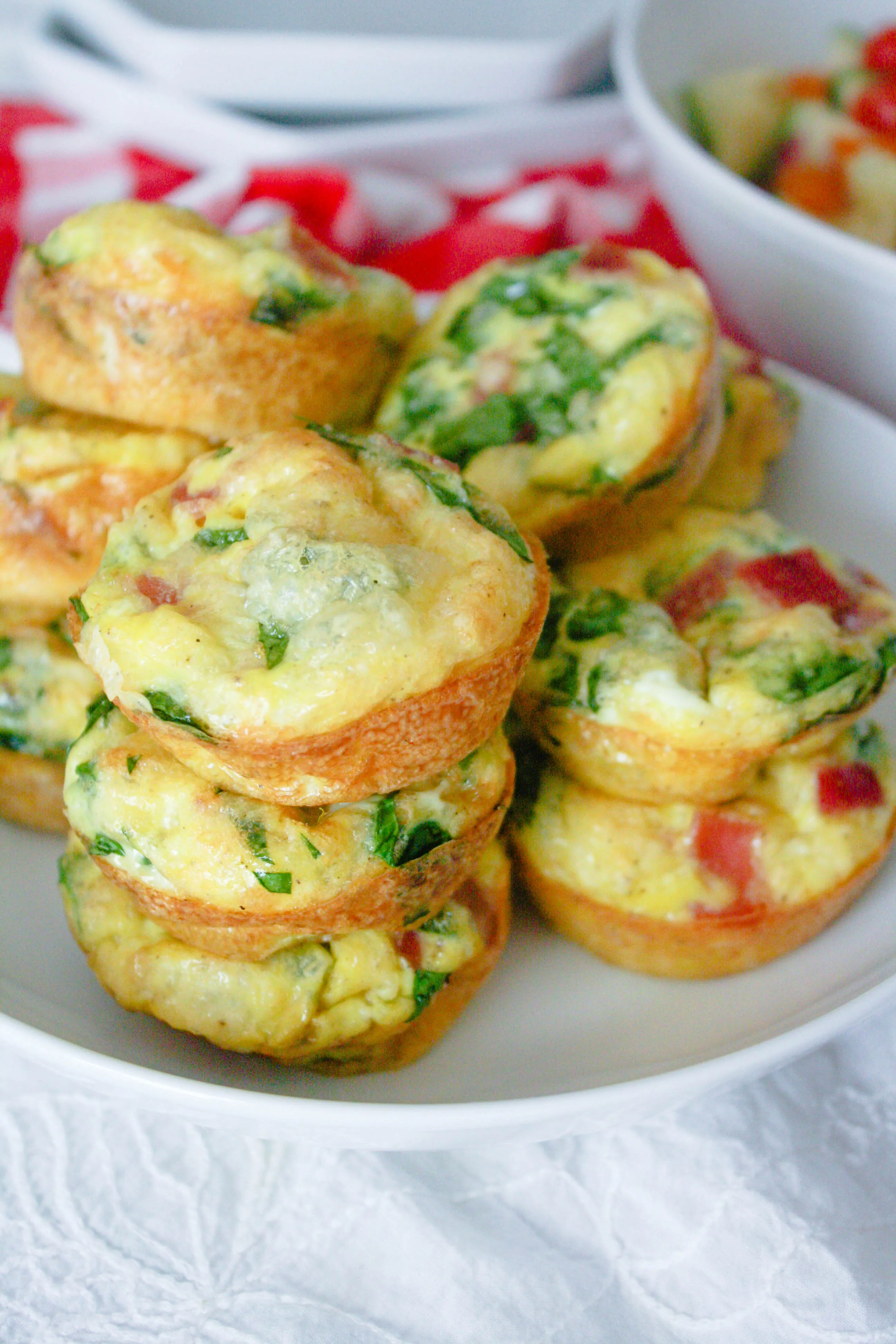 Ham, Swiss, and Spinach Egg Muffin Cups are ideal for breakfast or lunch!