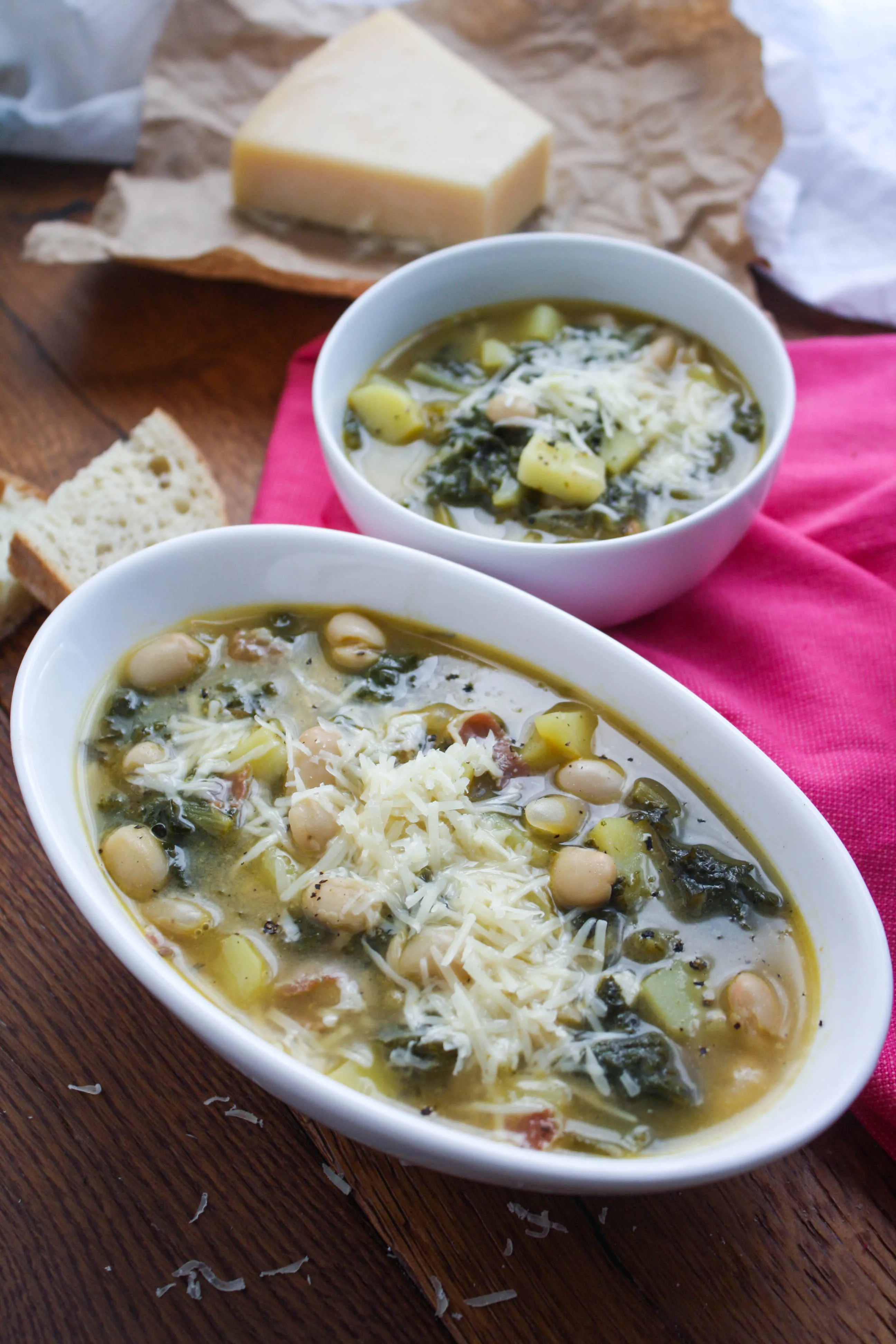 Hearty Escarole Soup with Pancetta is a hearty dish for the fall. You'll love how easy it is to make this soup!