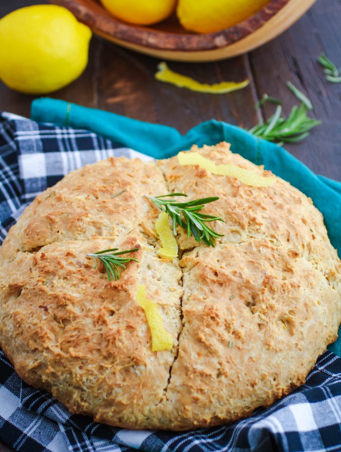 Irish Soda Bread with Rosemary & Lemon is an easy-to-make side that's perfect any time of year. Irish Soda Bread with Rosemary & Lemon is a delightful quick bread you'll love.
