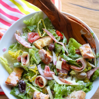 This Italian Sub Salad makes a hearty meal you can personalize with your favorite ingredients.