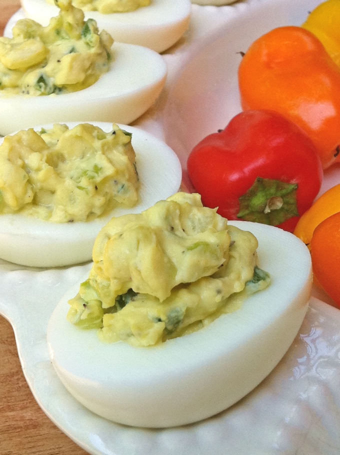 Jalepeño Deviled Eggs add just the right amount of zing to your get together!
