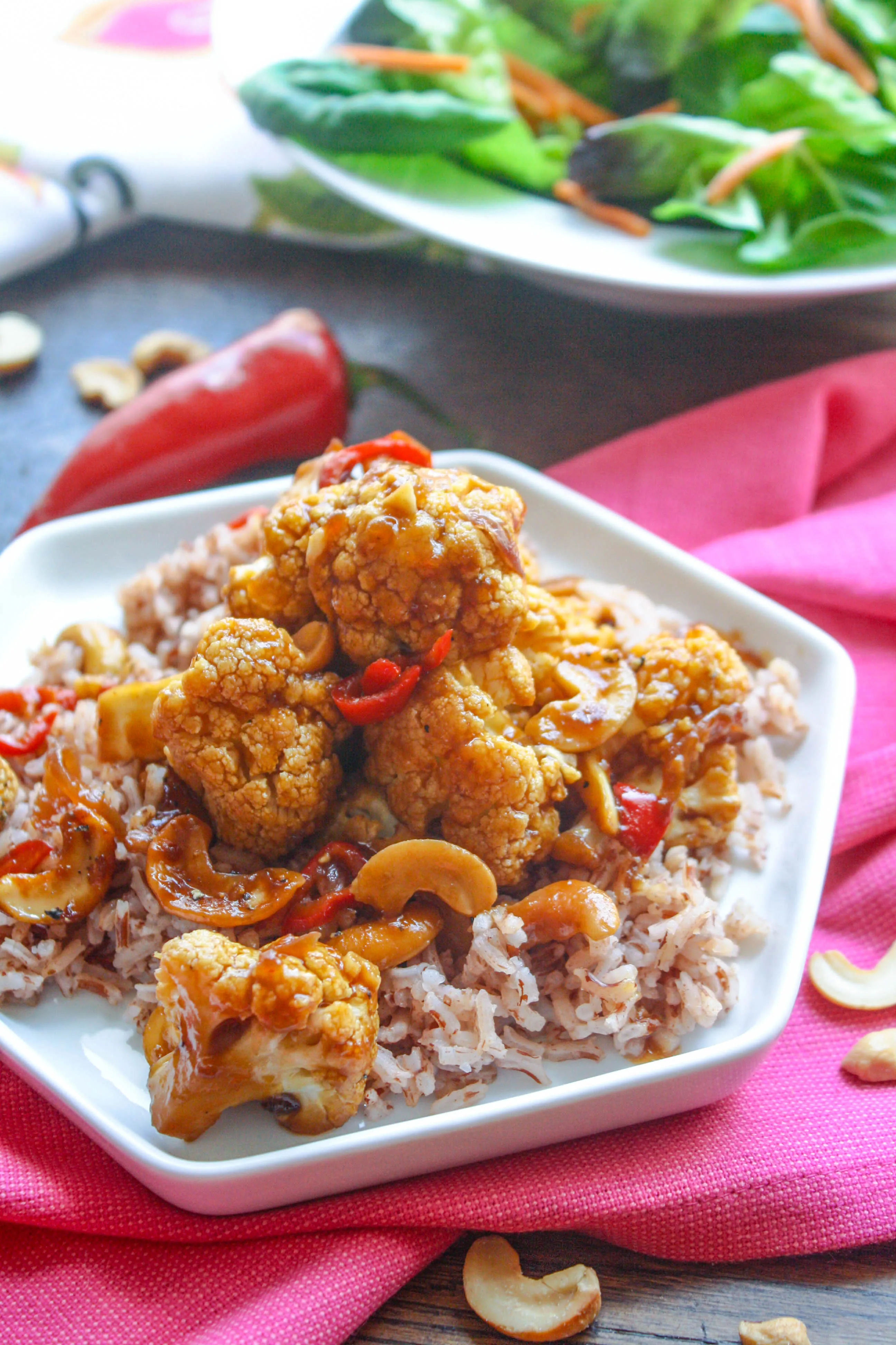 Kung Pao Cauliflower is a tasty, meatless dish. Serve it as an appetizer or as a main dish - you decide!