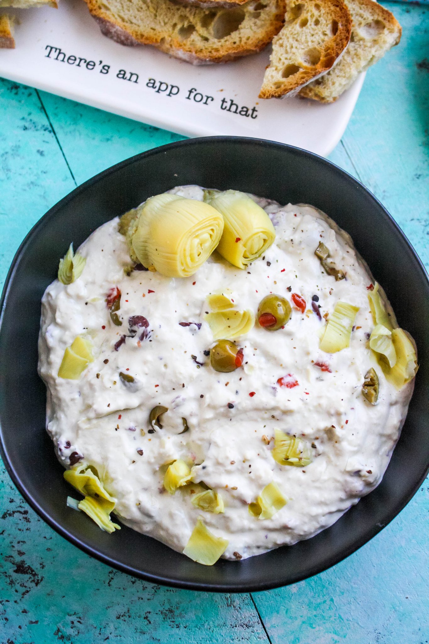 Lemony ArtichokeOlive Dip