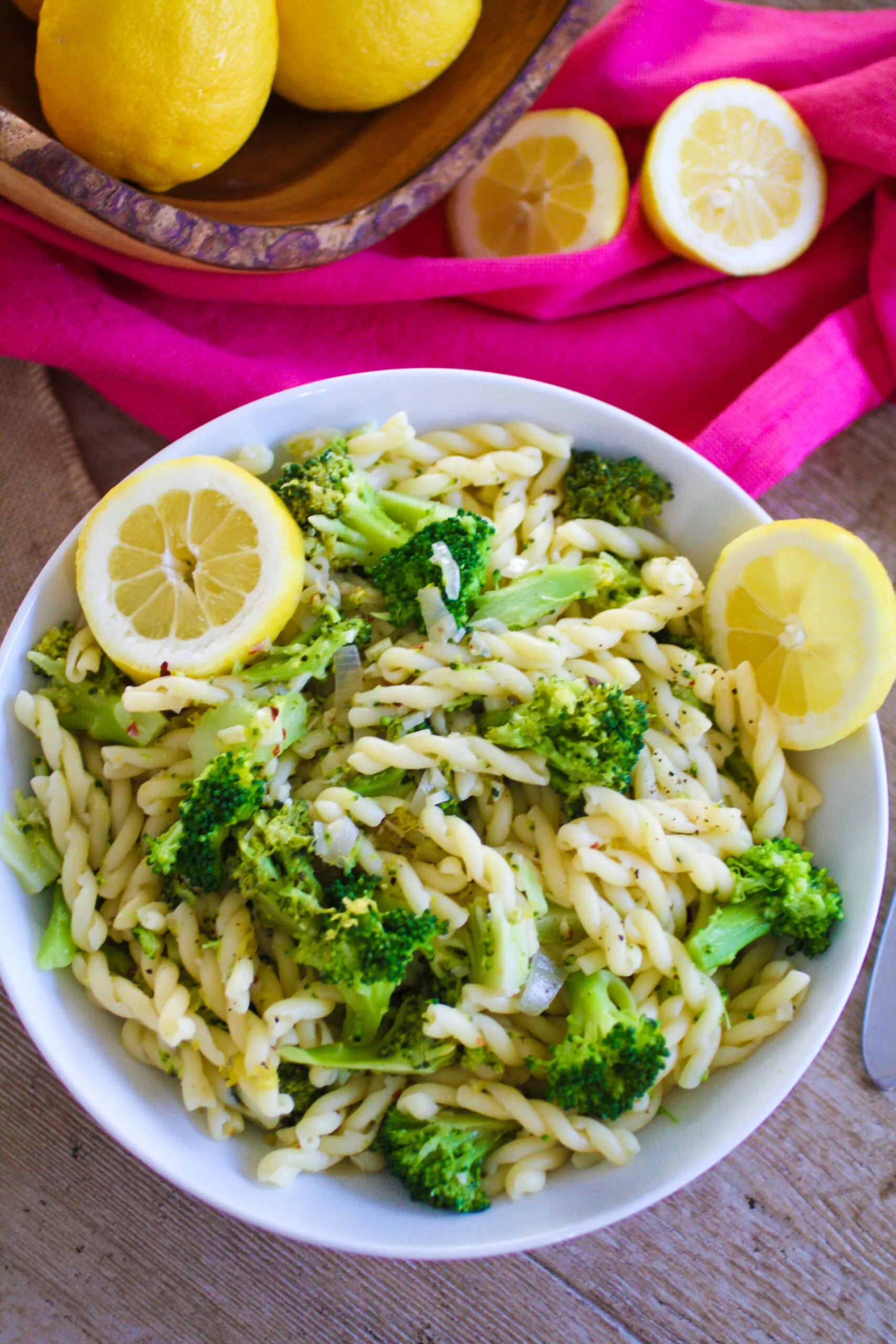 Lemony Broccoli Pasta is bright, colorful, and full of flavor for any meal!