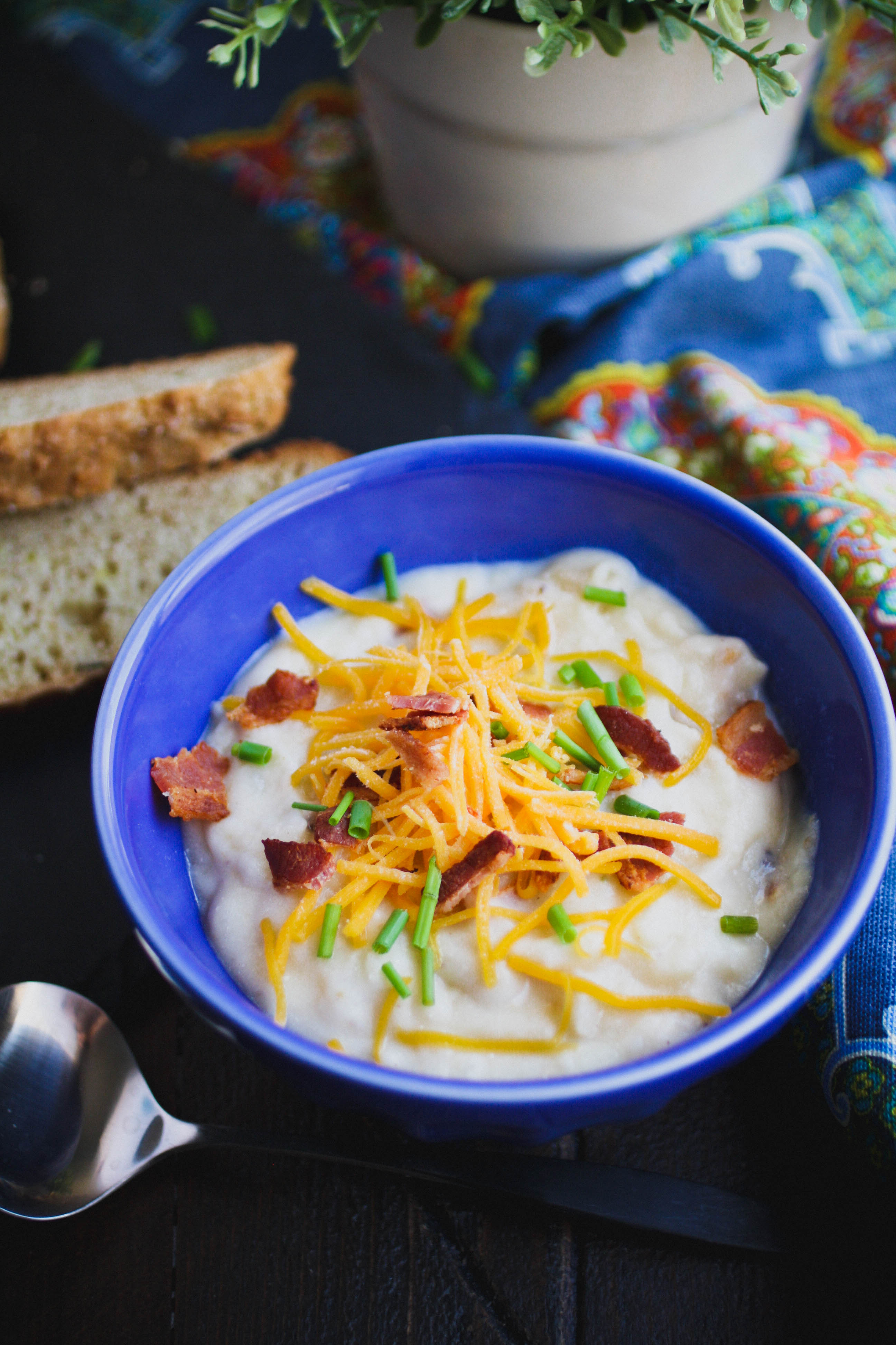 Loaded Baked Potato Soup is perfect to serve on chilly days. Loaded Baked Potato Soup is what you need for St. Patrick's Day!
