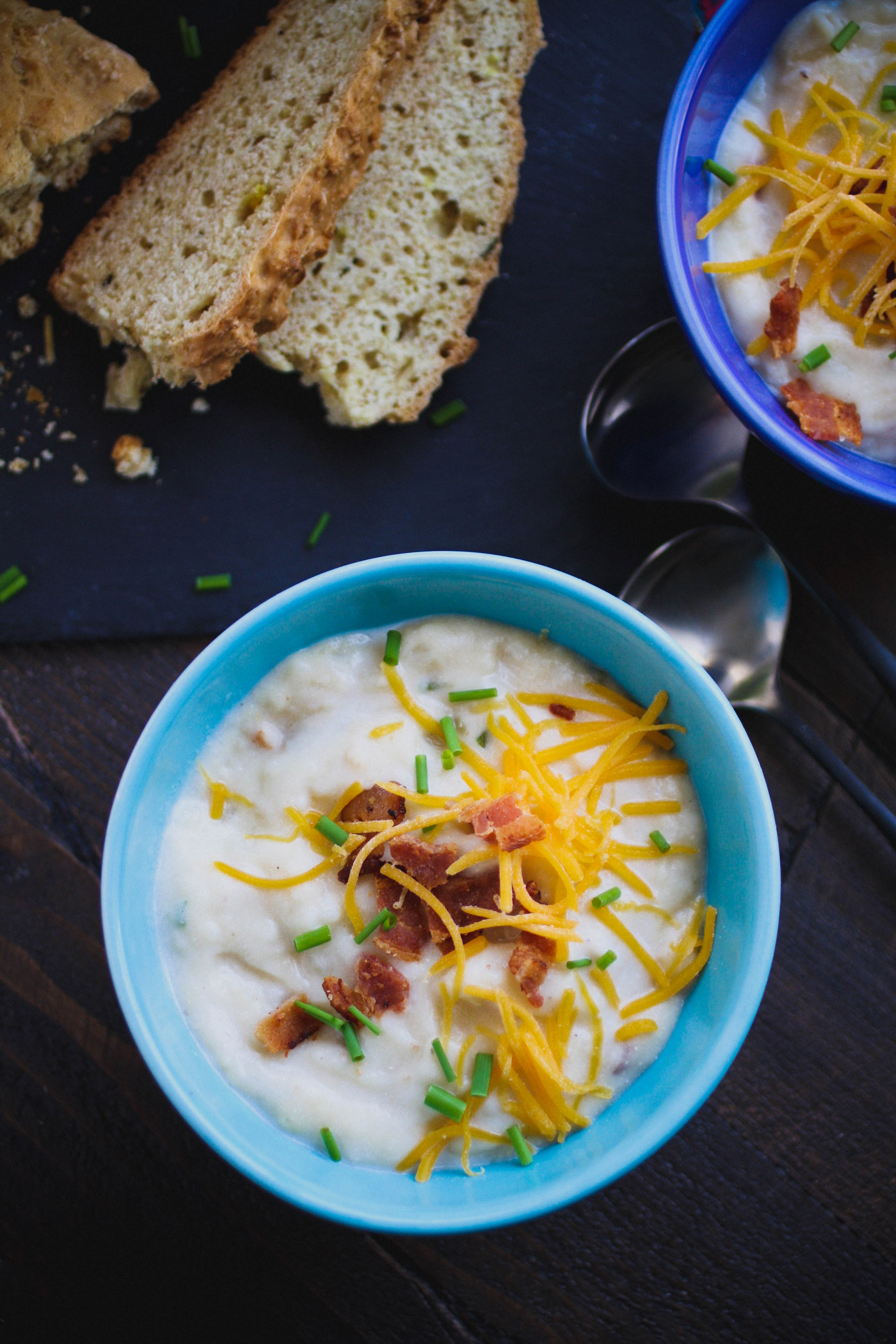 Loaded Baked Potato Soup is enjoyable for lunch or dinner. Loaded Baked Potato Soup is thick and creamy.