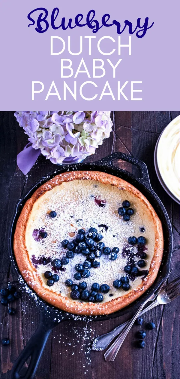 Blueberry Dutch Baby Pancake is ideal for morning meals! Blueberry Dutch Baby Pancake is so pretty and tasty for an a.m. dish.