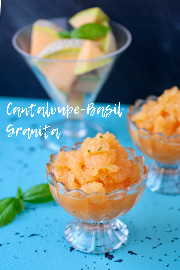 Cantaloupe-Basil Granita is a simple, refreshing summer treat. Cantaloupe-Basil Granita is a delight and it's so easy to make as a frosty treat.