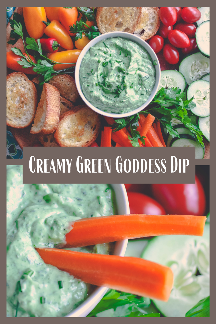Creamy Green Goddess Dip will soon be your favorite snack! Creamy Green Goddess Dip makes an amazing snack or appetizer.