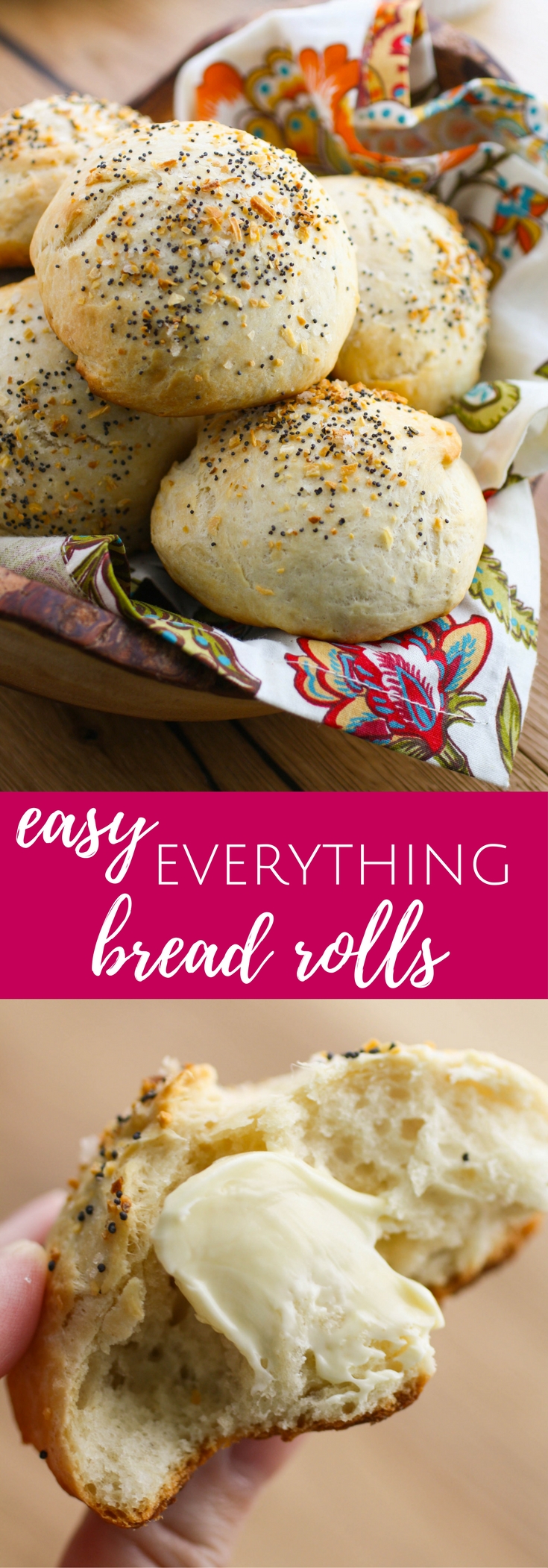 Easy Everything Bread Rolls are the bread rolls you've been looking for! These homemade rolls are a delight, and easy to make, too.