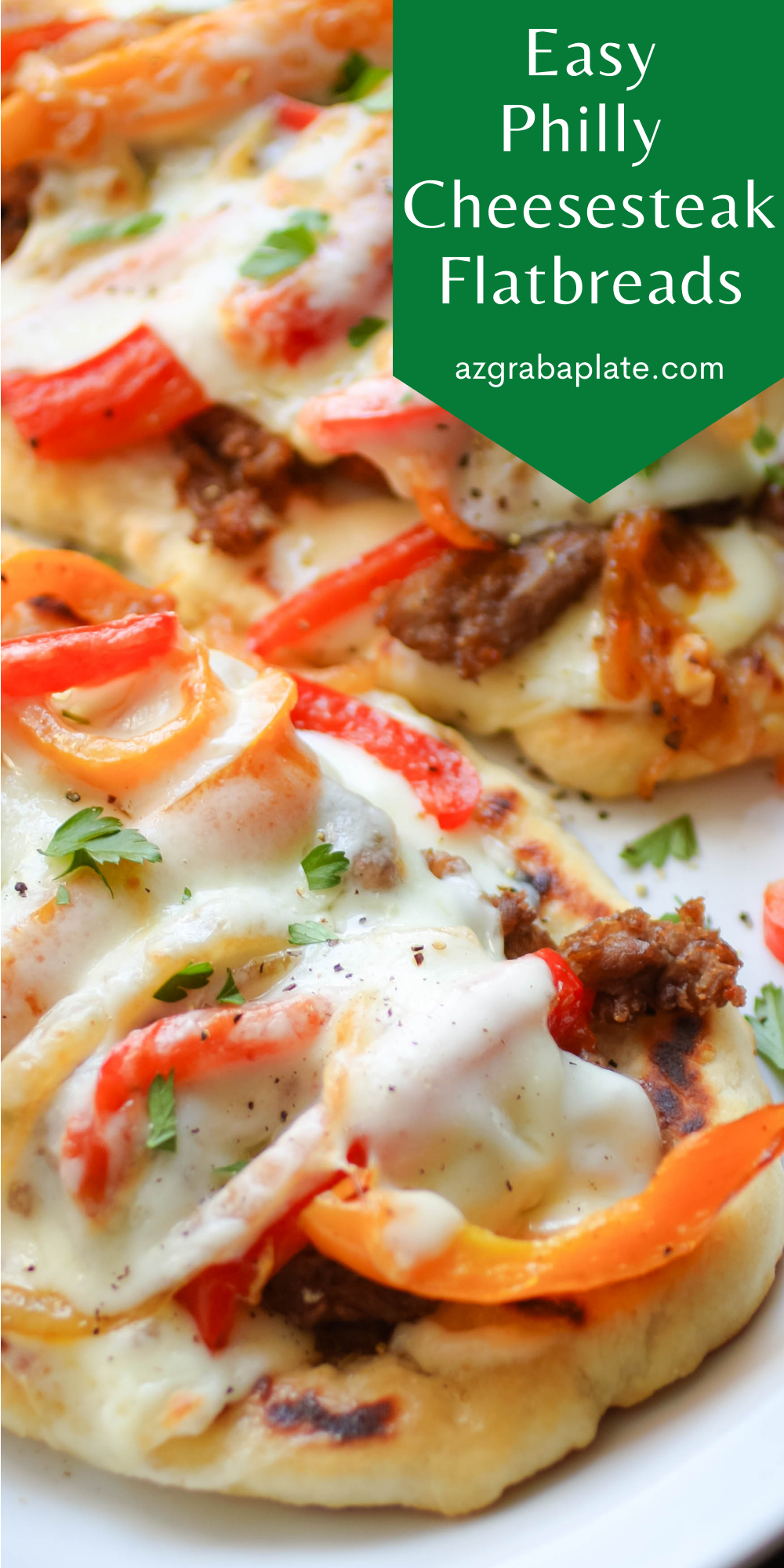 Easy Philly Cheesesteak Flatbreads are super-fun and tasty!