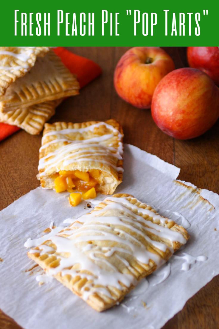 Fresh Peach Pie "Pop Tarts" are a fun treat for the summer! Enjoy these Fresh Peach Pie "Pop Tarts" now, and try them with different fillings, too!