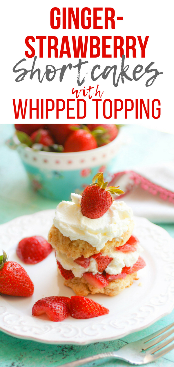 Ginger-Strawberry Shortcakes with Whipped Topping make the perfect (and impressive) dessert! Ginger-Strawberry Shortcakes with Whipped Topping is a classic dessert you'll love!