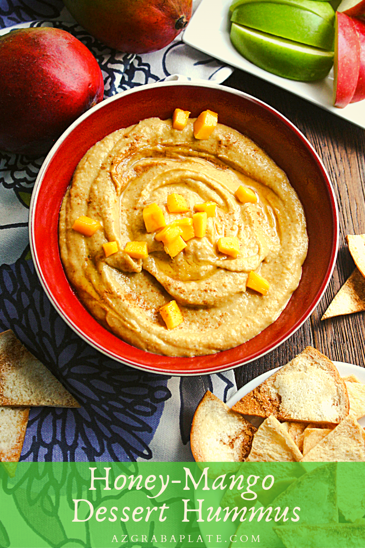 Honey-Mango Dessert Hummus is a sweet treat that's healthy and delicious. Try Honey-Mango Dessert Hummus for your next snack or dessert treat!