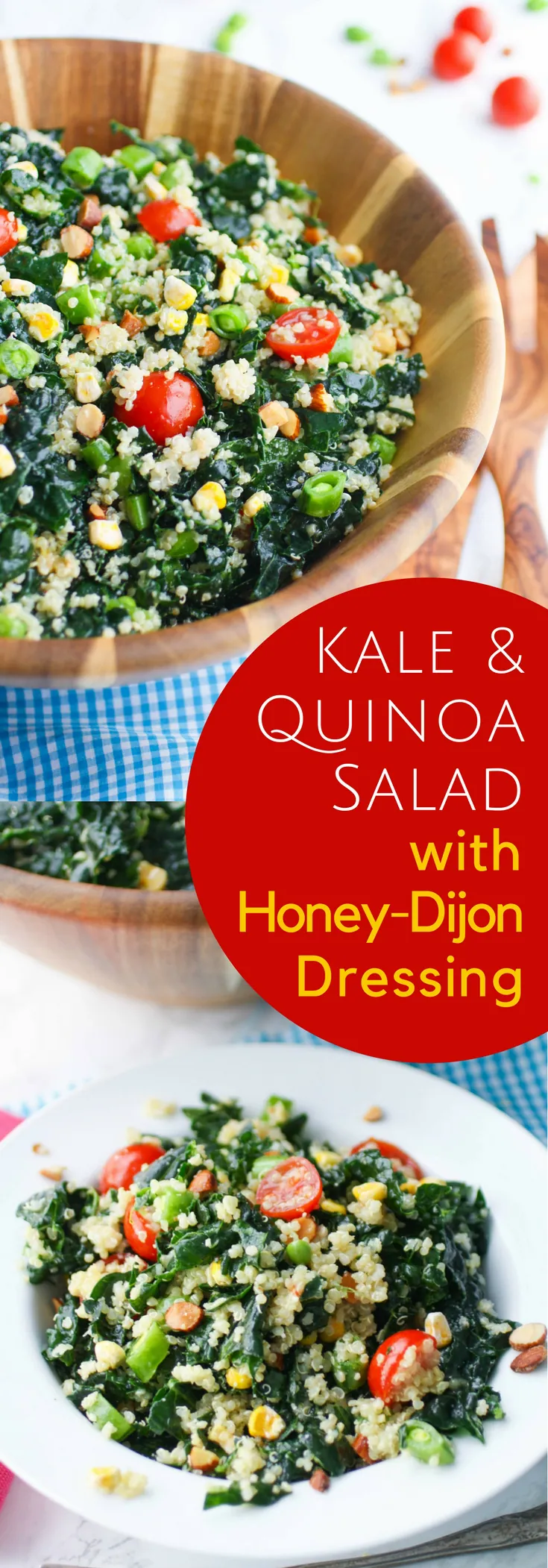 Kale and Quinoa Salad with Honey-Dijon Dressing is filled with your favorite healthy ingredients! You'll love to dig into a dish like Kale and Quinoa Salad with Honey-Dijon Dressing.