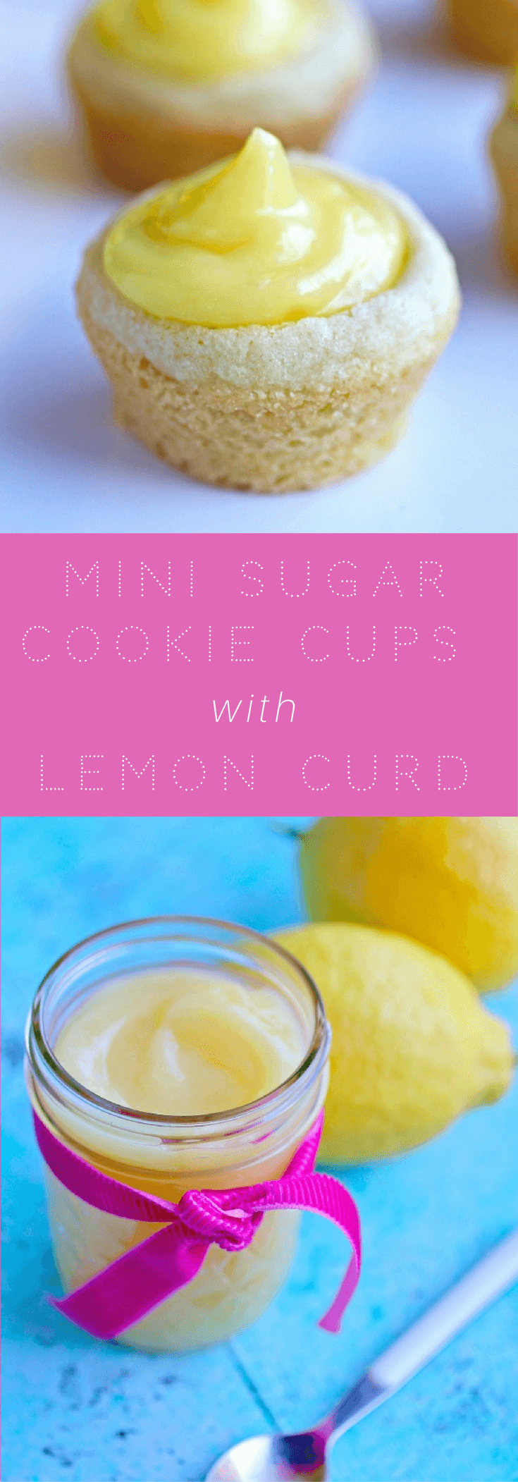 What a fun treat! Mini Sugar Cookie Cups with Lemon Curd.