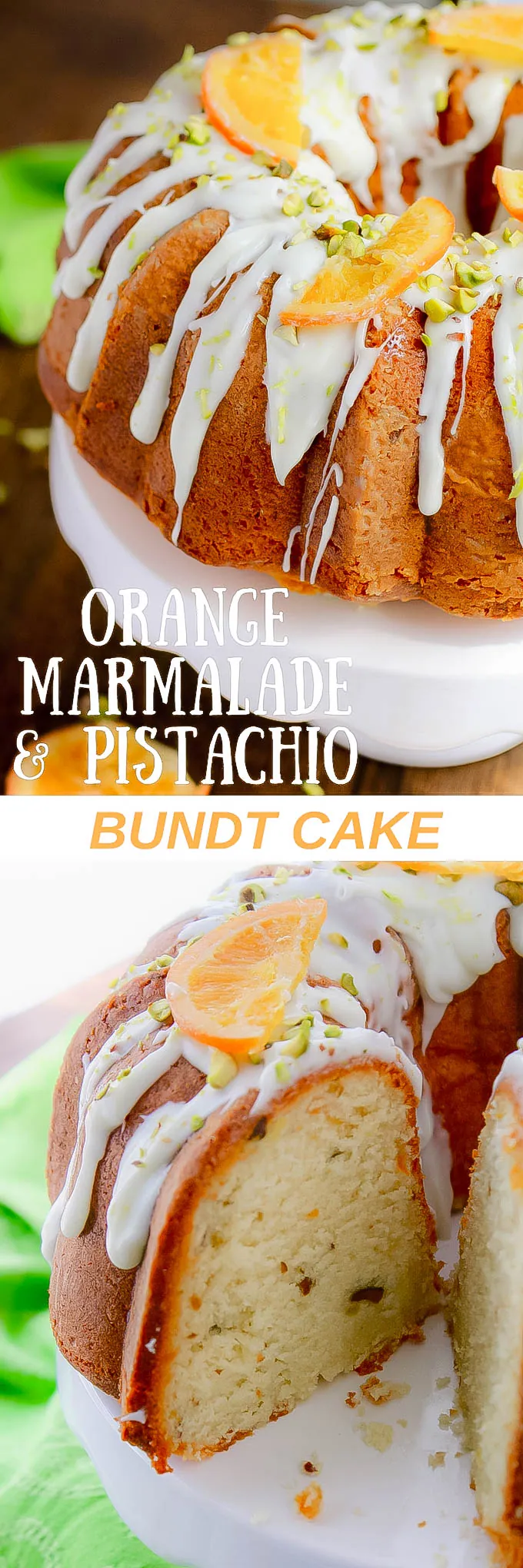 Orange Marmalade-Pistachio Bundt Cake is perfect for the Easter holiday or any special occasion. You'll swoon over Orange Marmalade-Pistachio Bundt Cake.